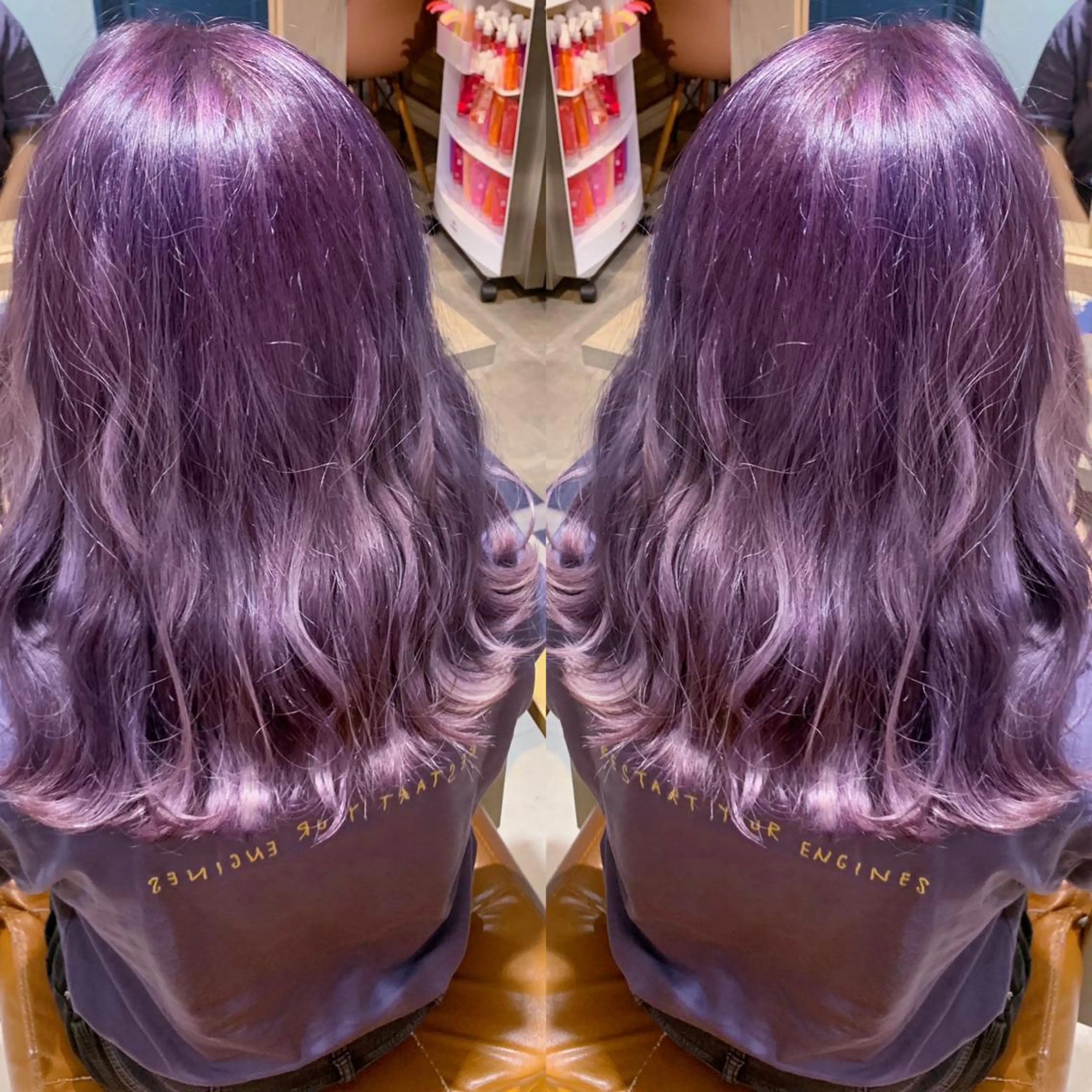 ミディアム カラー アッシュ ラベンダーカラー ラベンダーアッシュ 韓国🇰🇷 ✂︎hair 内田愛のヘアスタイル