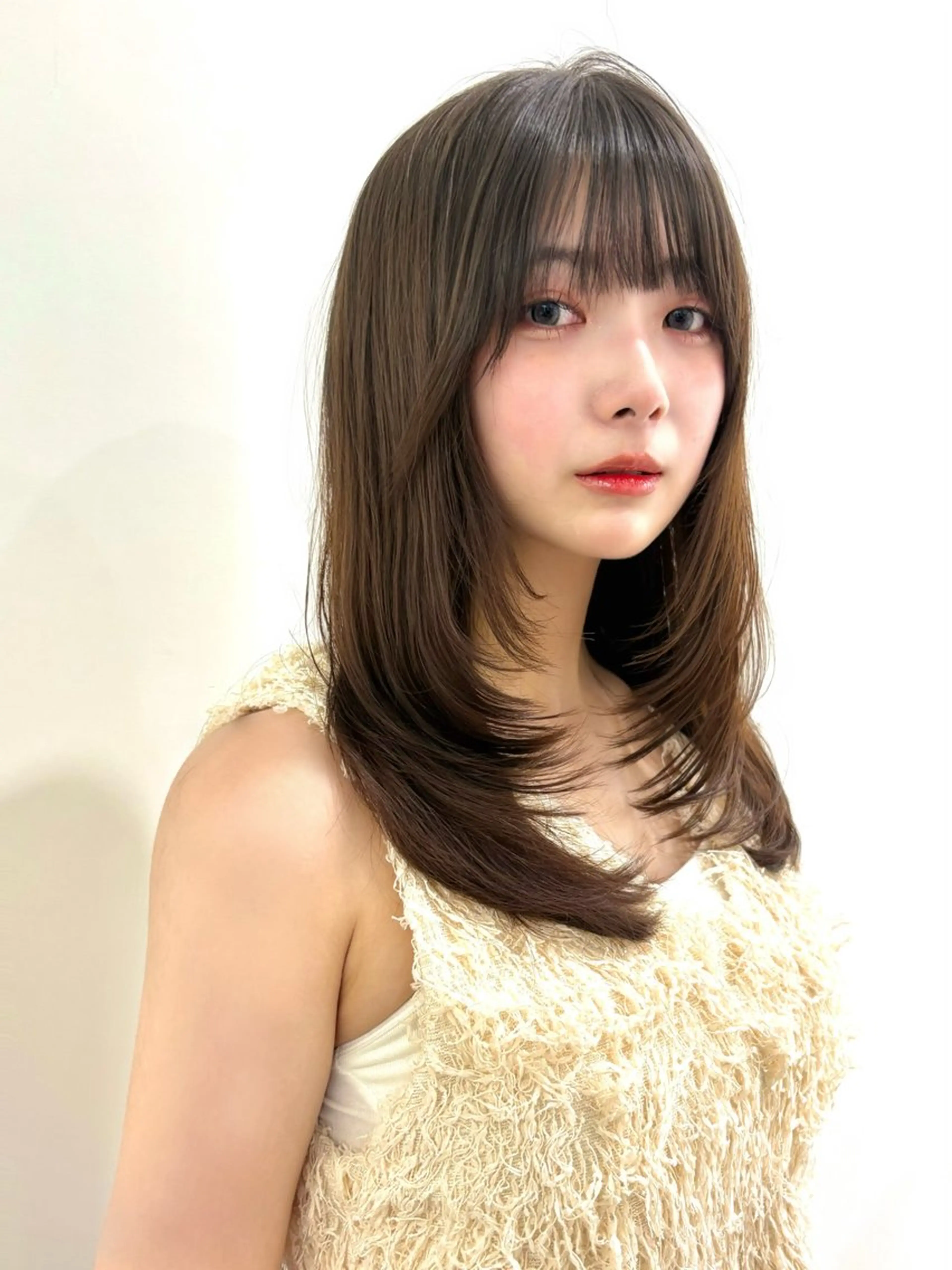 セミロング レイヤーカット カット PULSE yokohama所属・横浜駅/韓国レイヤー カット/髪質改善のヘアスタイル