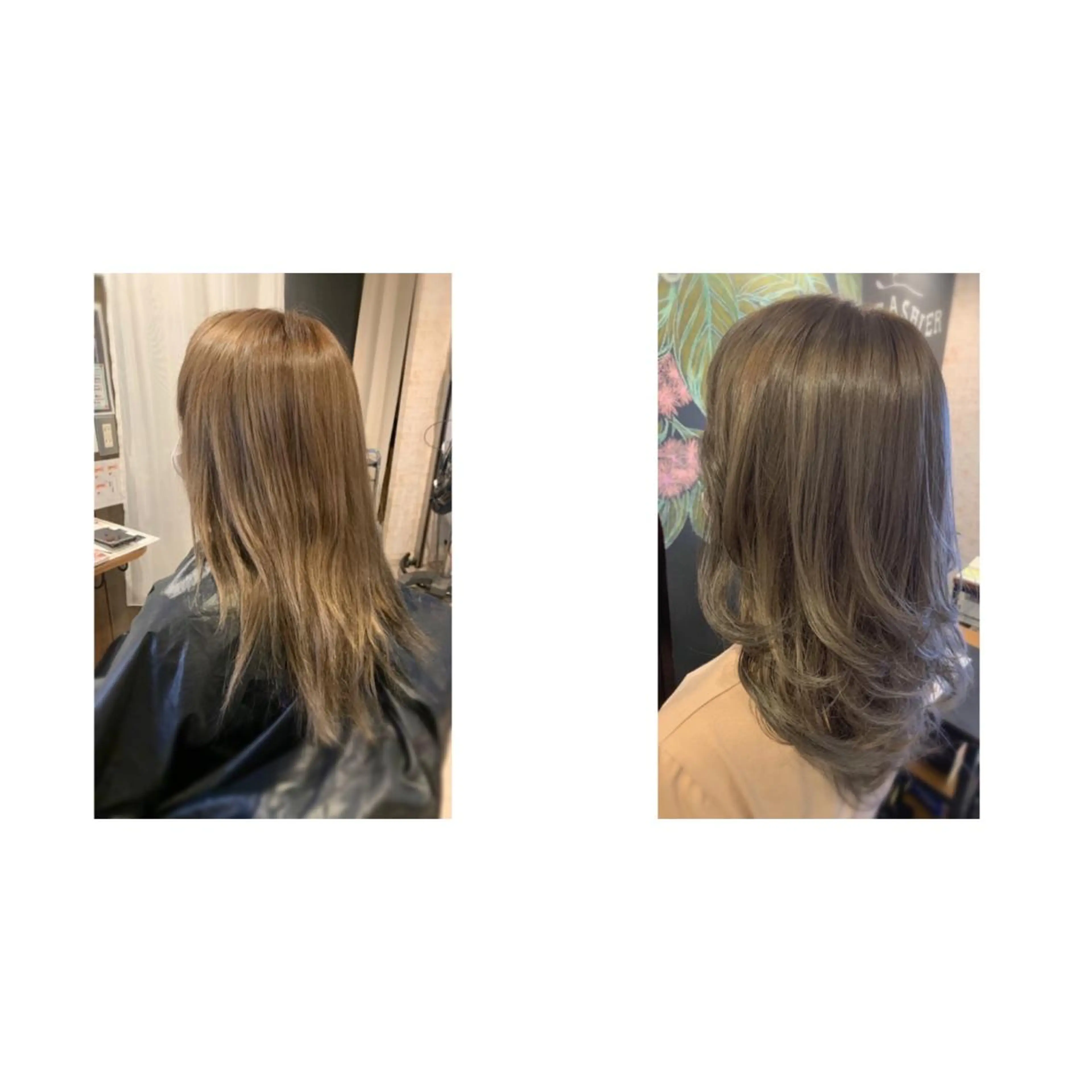 セミロング カラー 透明感カラー グレージュ ハイライトカラー ハイトーンカラー 外国人風カラー ✨縮毛矯正✨髪質改善 ナカシマ ユミのヘアスタイル