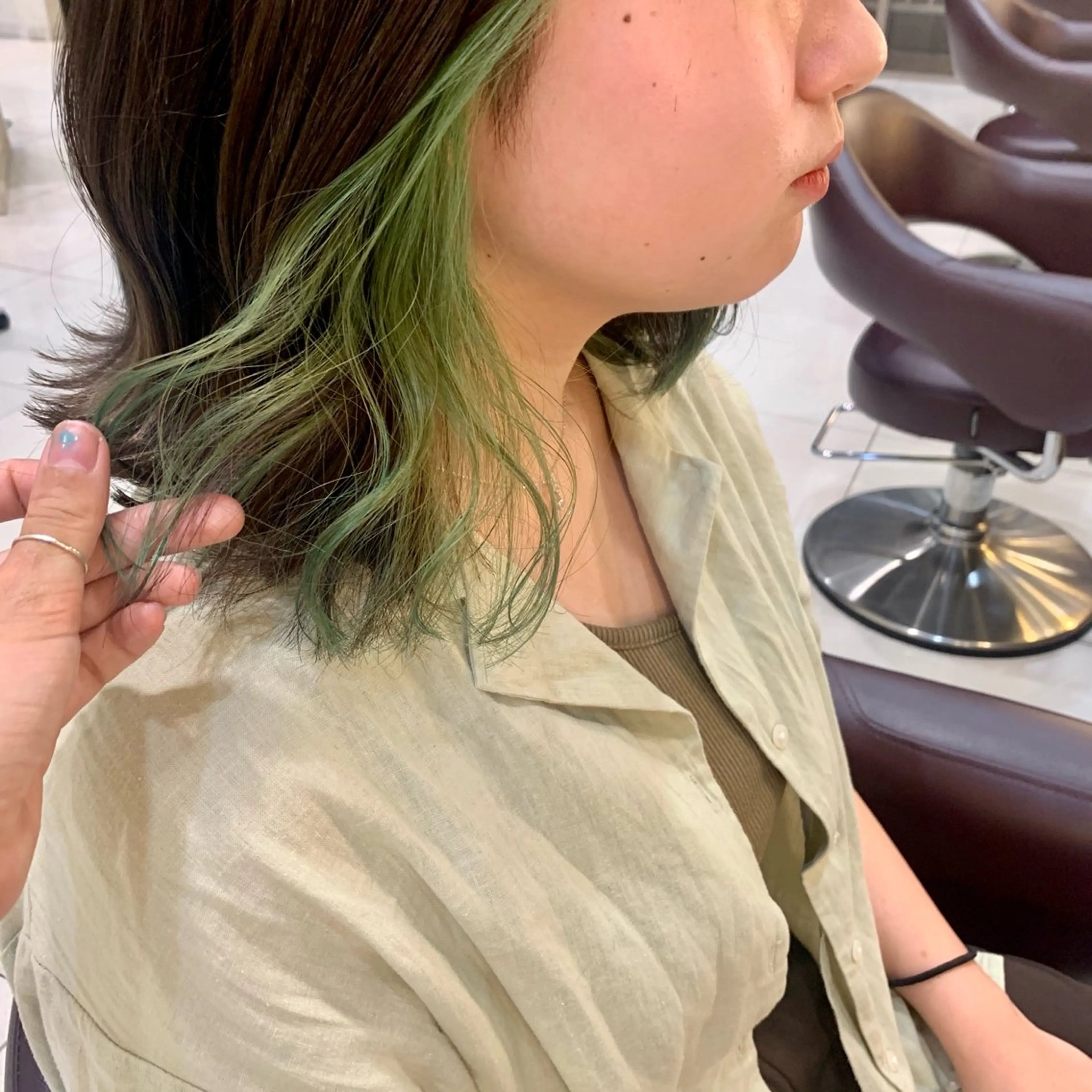 ミディアム カラー ヘアカラー アカネ/暖色カラー /ボブ🪐🧡のヘアスタイル