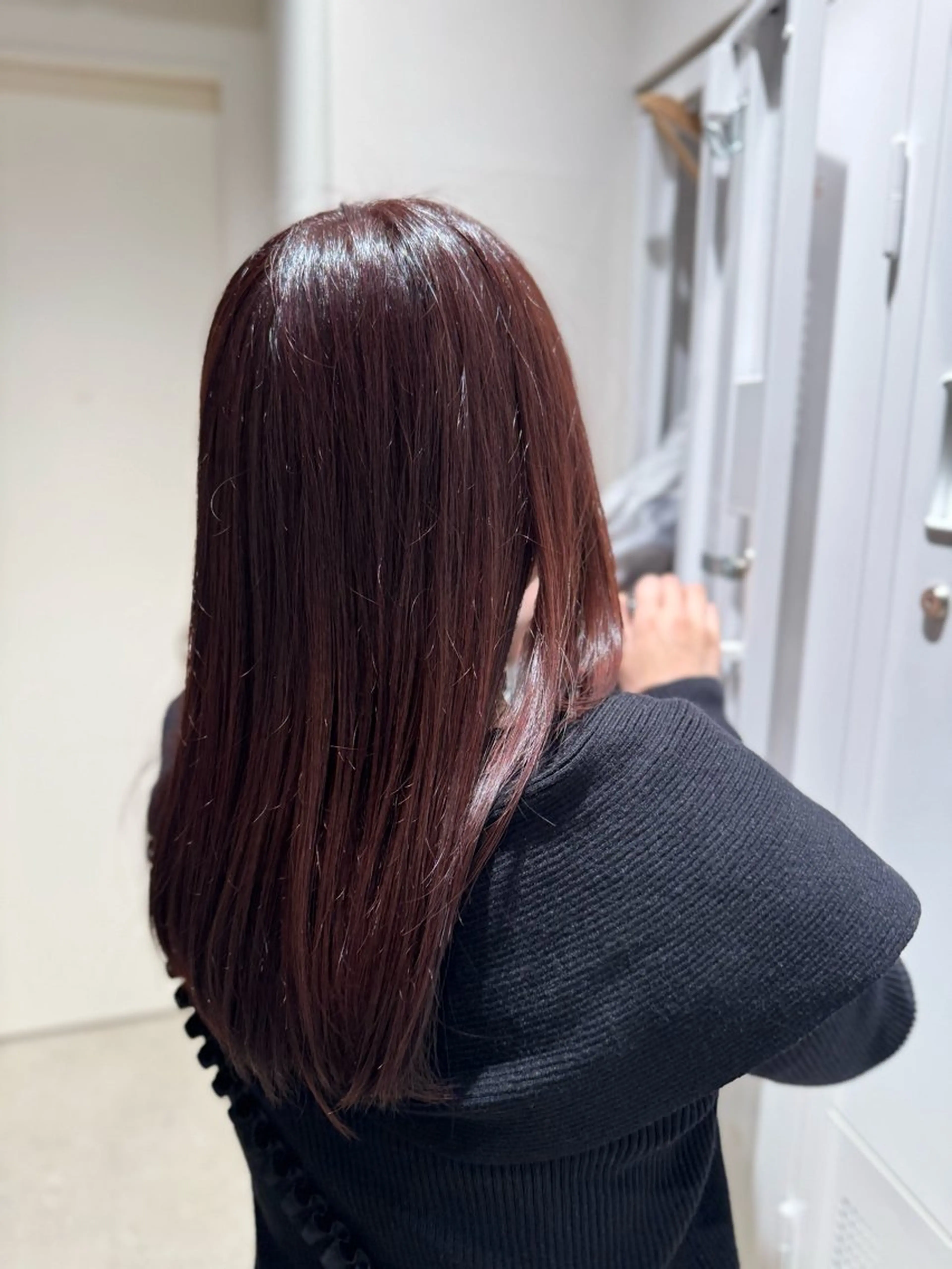 ロング カラー ブラウンカラー ピンクカラー ピンクブラウン ヘアカラー ふくおか ななのヘアスタイル