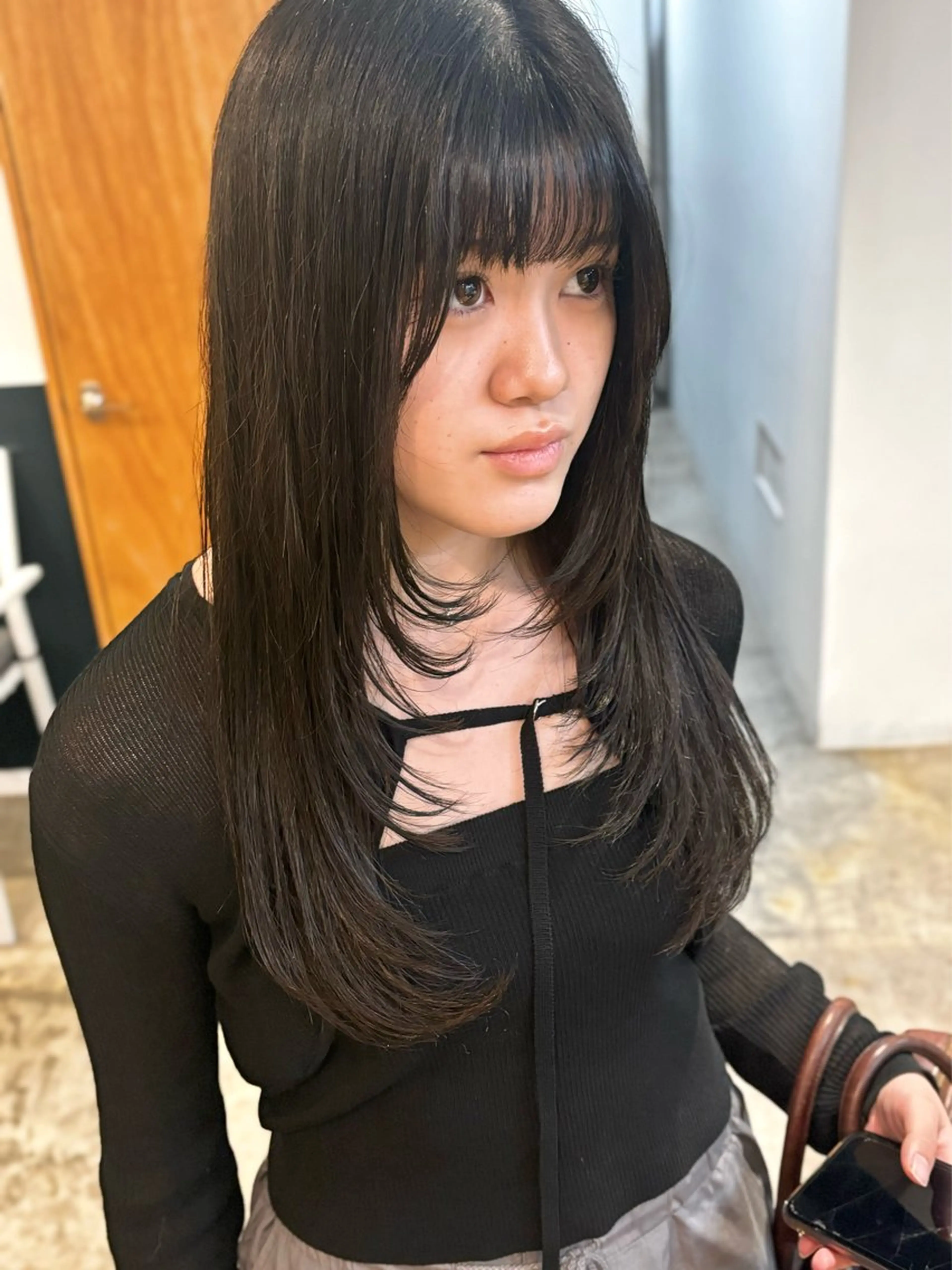 ロング レイヤーカット ☁️RIKA☁️ @ri2_____bのヘアスタイル