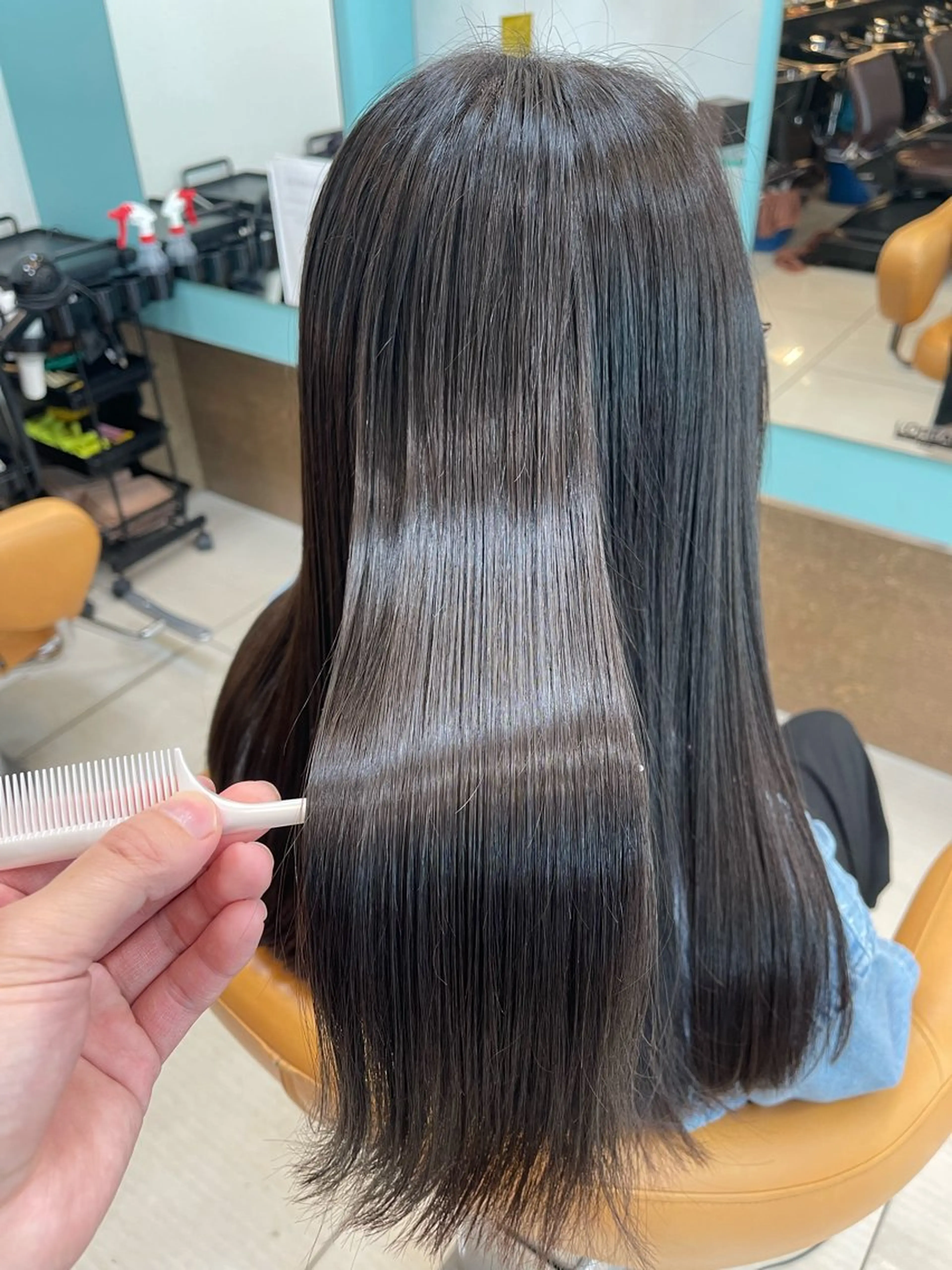 ロング パーマ 髪質改善 縮毛矯正 トリートメント SOYON西大寺店所属・ダブルカラー/ 髪質改善💎安藤のヘアスタイル