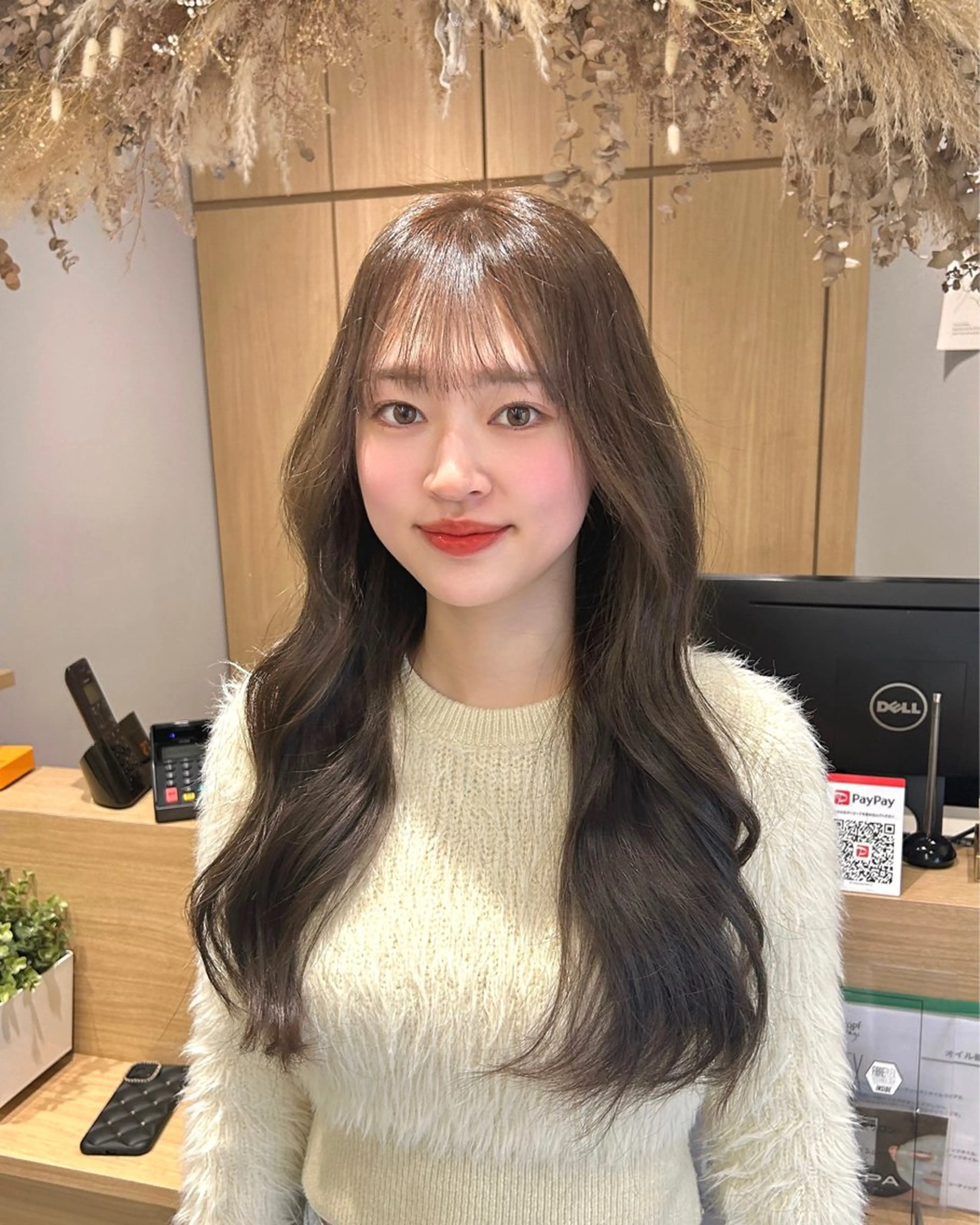 ロング カラー ブリーチ 透明感カラー インナーカラー ブリーチなしカラー オリーブカラー Lien by kiitos所属・韓国ヘア×レイヤー カット/上田丈也のヘアスタイル