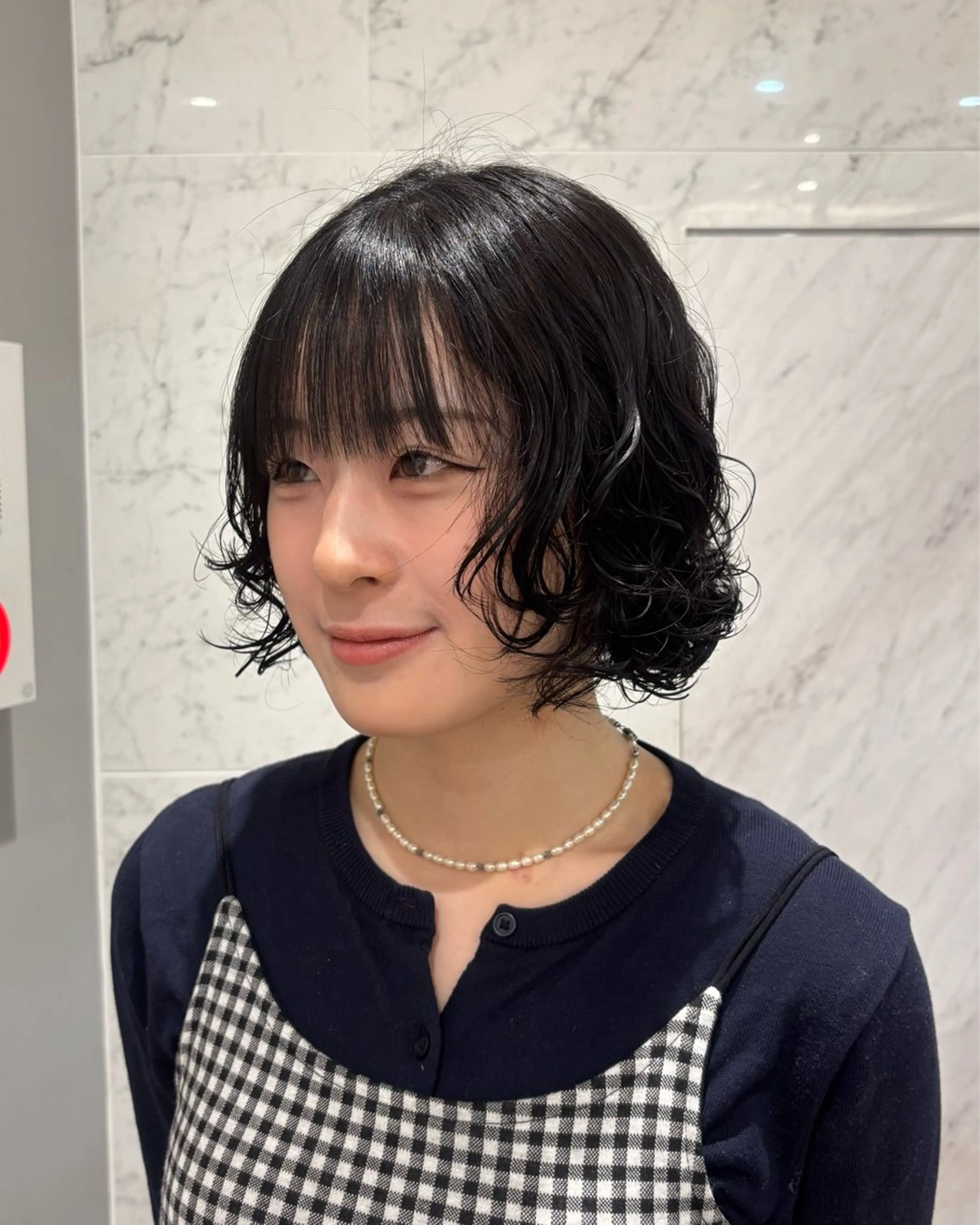 ショート パーマ ボブ カット パーマ トリートメント かどた はるなのヘアスタイル