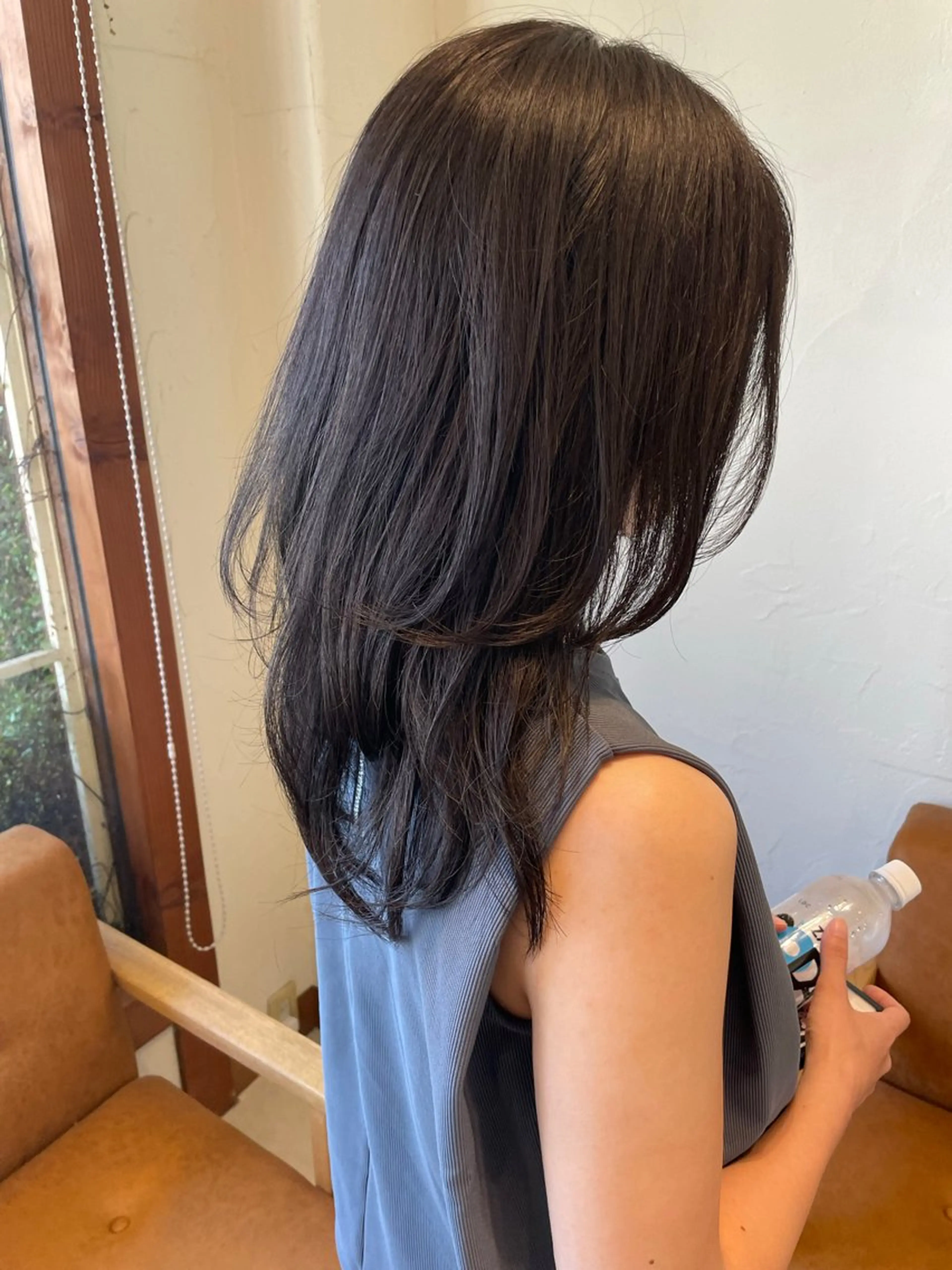 セミロング カラー 片山千晴✨ツヤ髪 ✨顔まわりカット✨のヘアスタイル