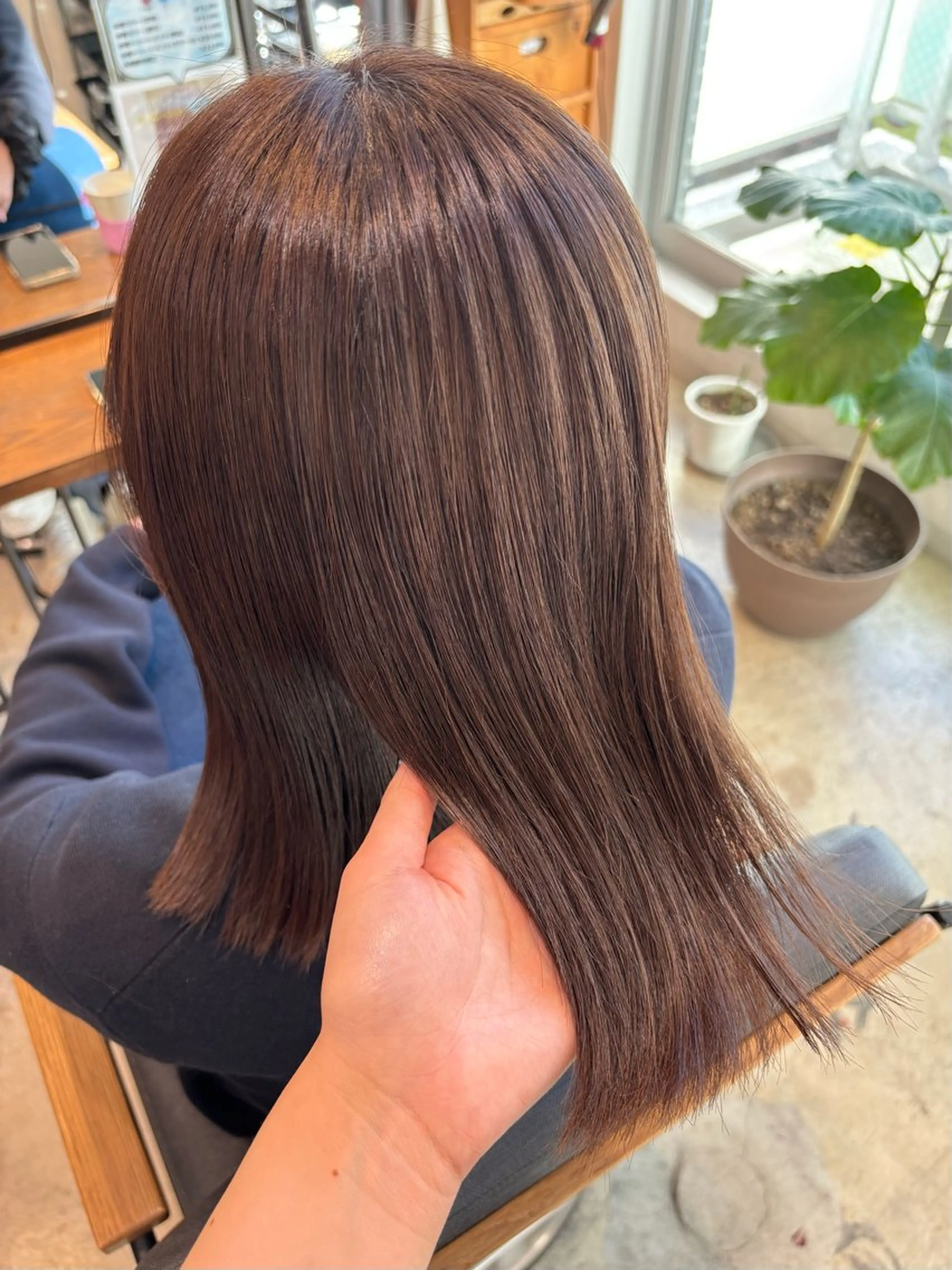 ミディアム カラー ベージュカラー ヘアカラー トリートメント 透明感カラー/ボブ /ショート/小由葵のヘアスタイル