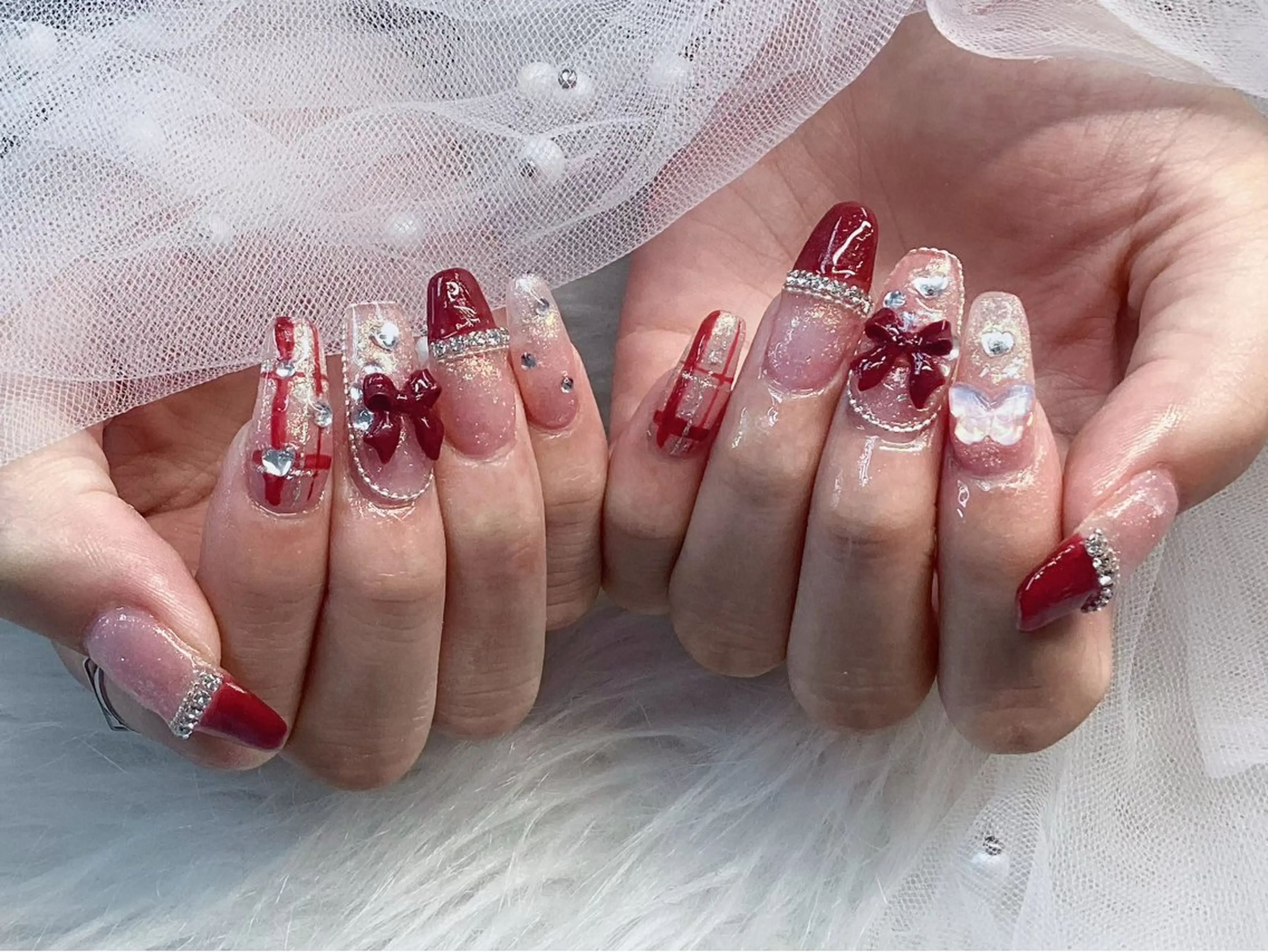 ネイル パーツ全部¥110 サロンミミのネイルデザイン