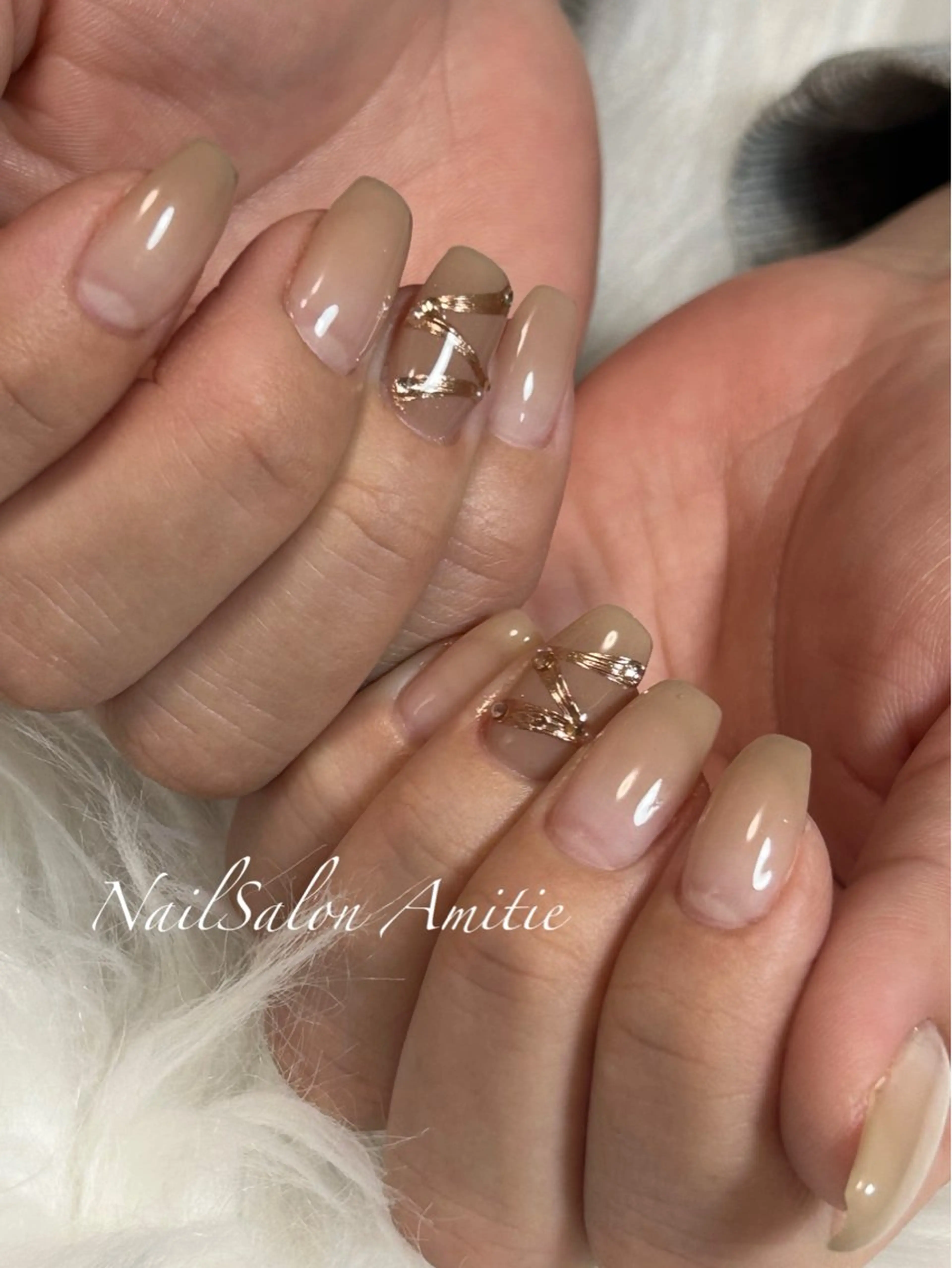 ネイル シンプルネイル ハンドネイル NailSalon Amitieのネイルデザイン