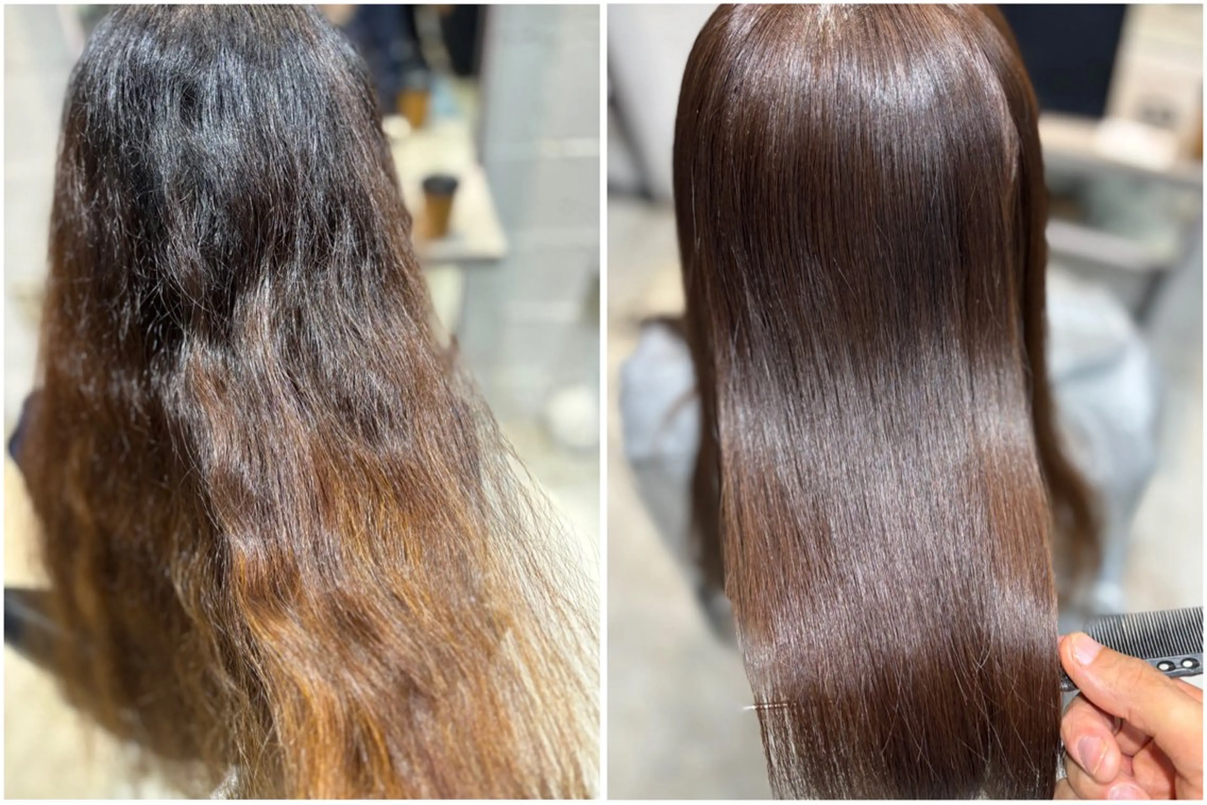 ロング 髪質改善 カット ヘアカラー 縮毛矯正 トリートメント 艶髪酸性ストレート /髪質改善/寺田警二のヘアスタイル