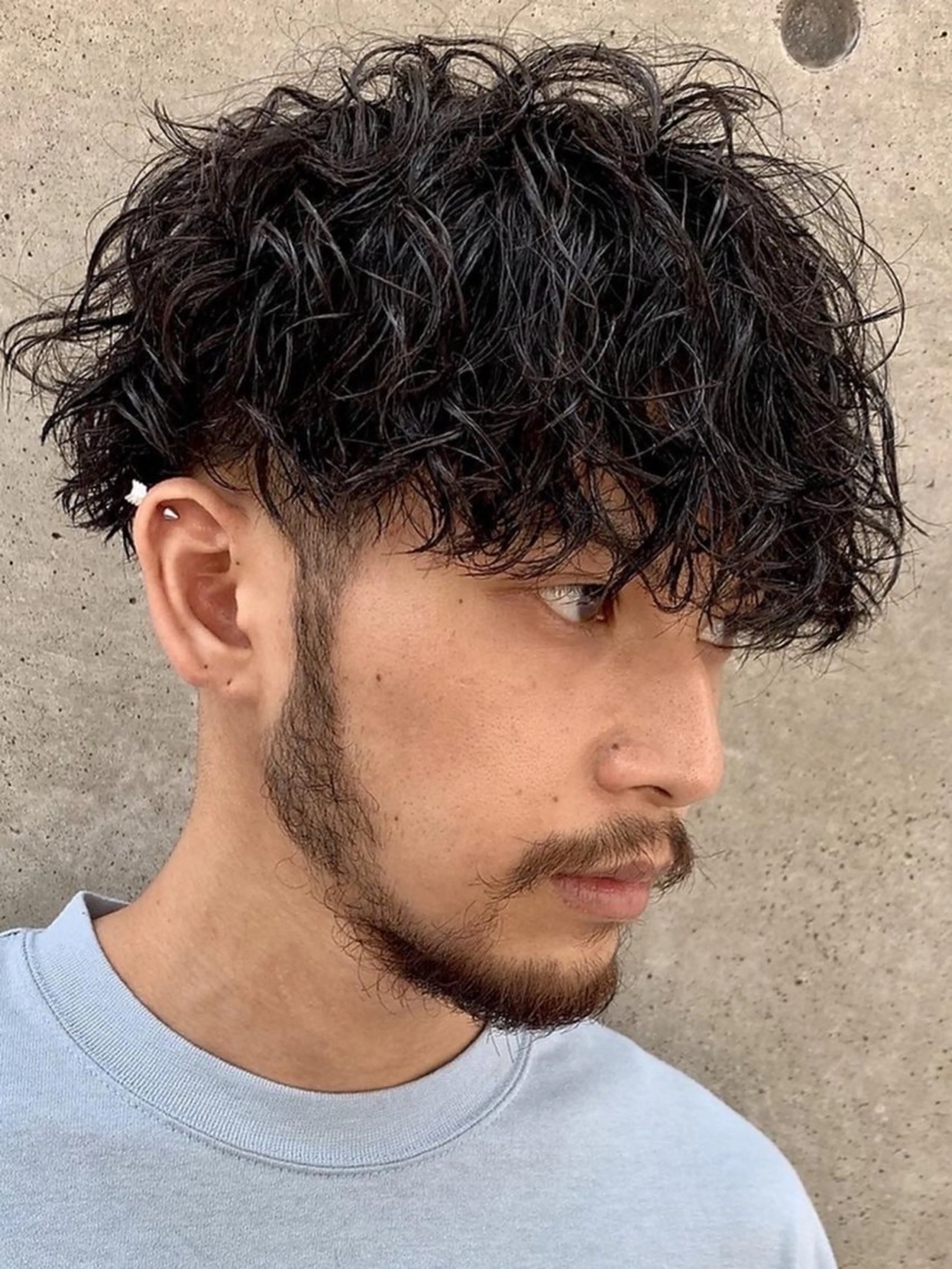 ショート パーマ ヘアアレンジ メンズ 原宿波巻きスパイラル パーマTOSHIのヘアスタイル