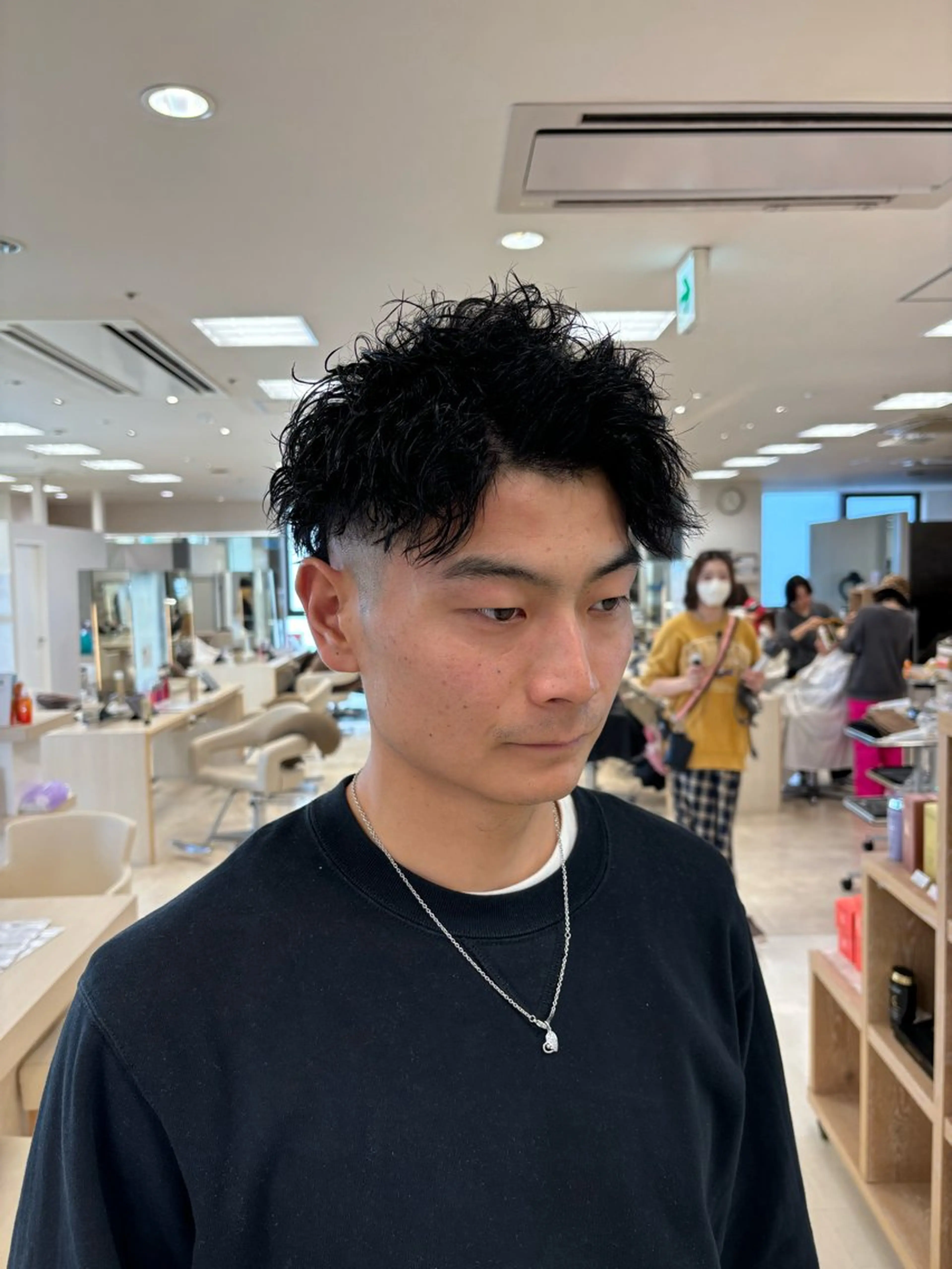 パーマ メンズ カット パーマ 湘南/メンズパーマ/ ハイライト/ユチカのヘアスタイル