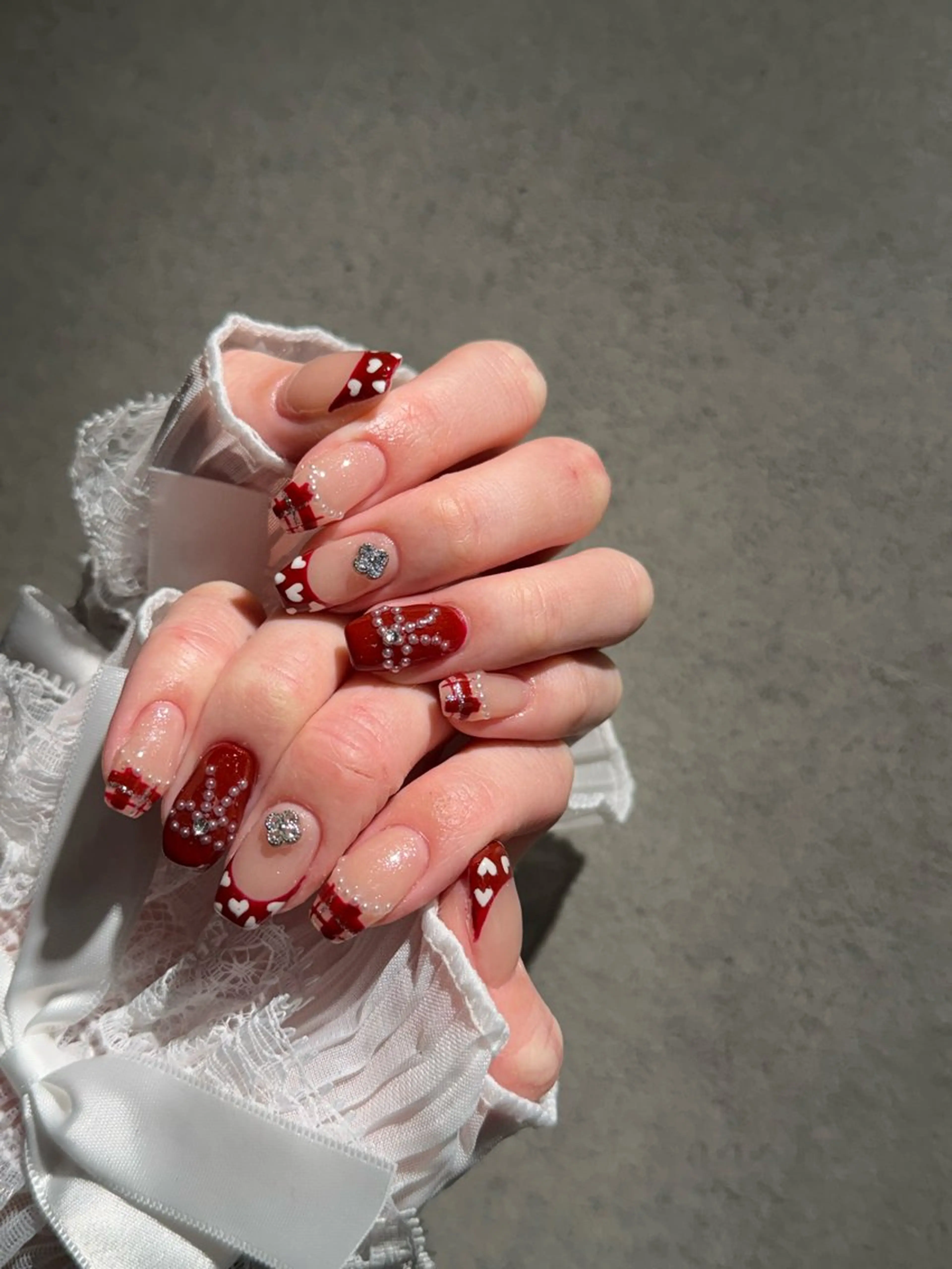 ネイル I-nailロング /ワンホン/キラキラのネイルデザイン