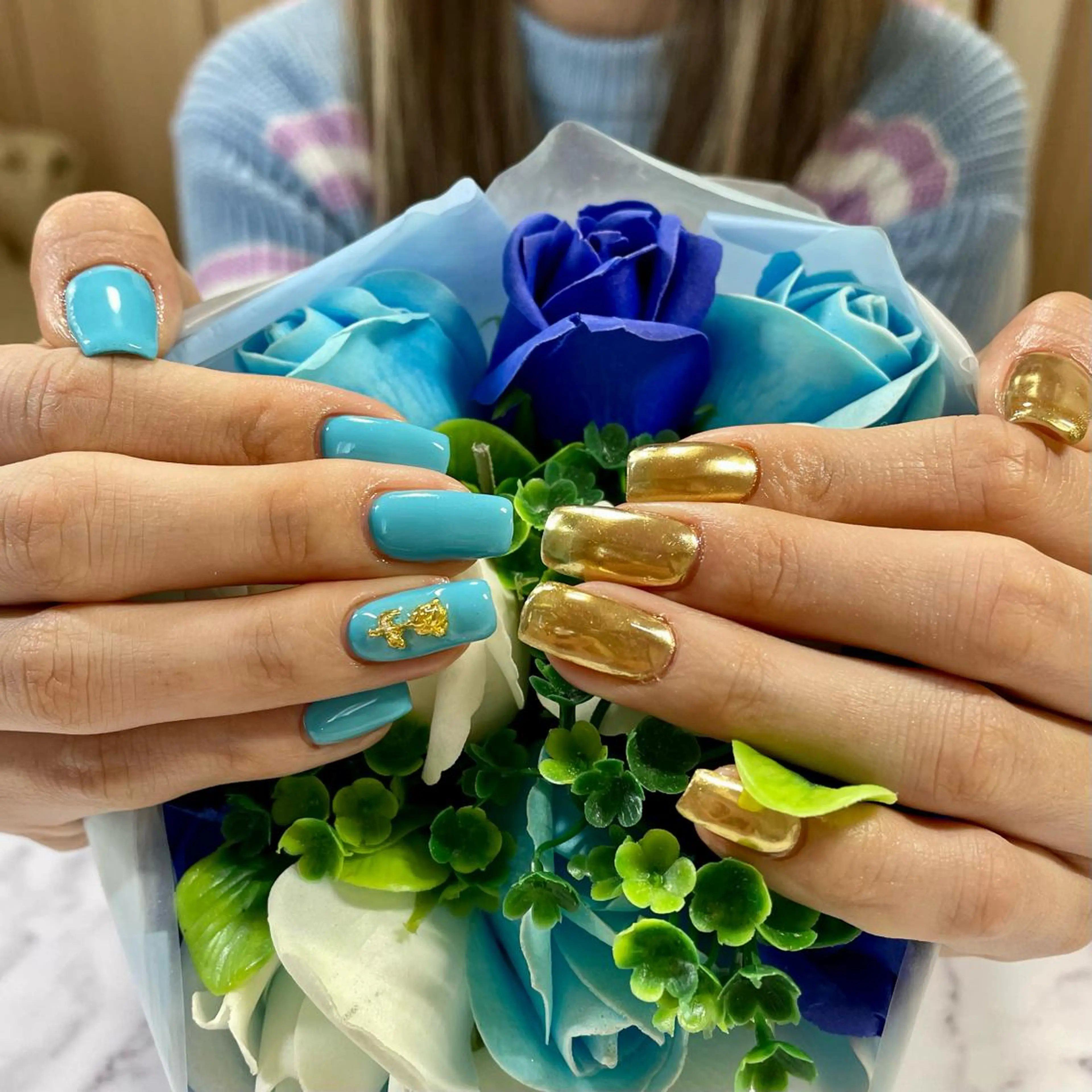 ネイル ミラーネイル 奥園 良恵のネイルデザイン