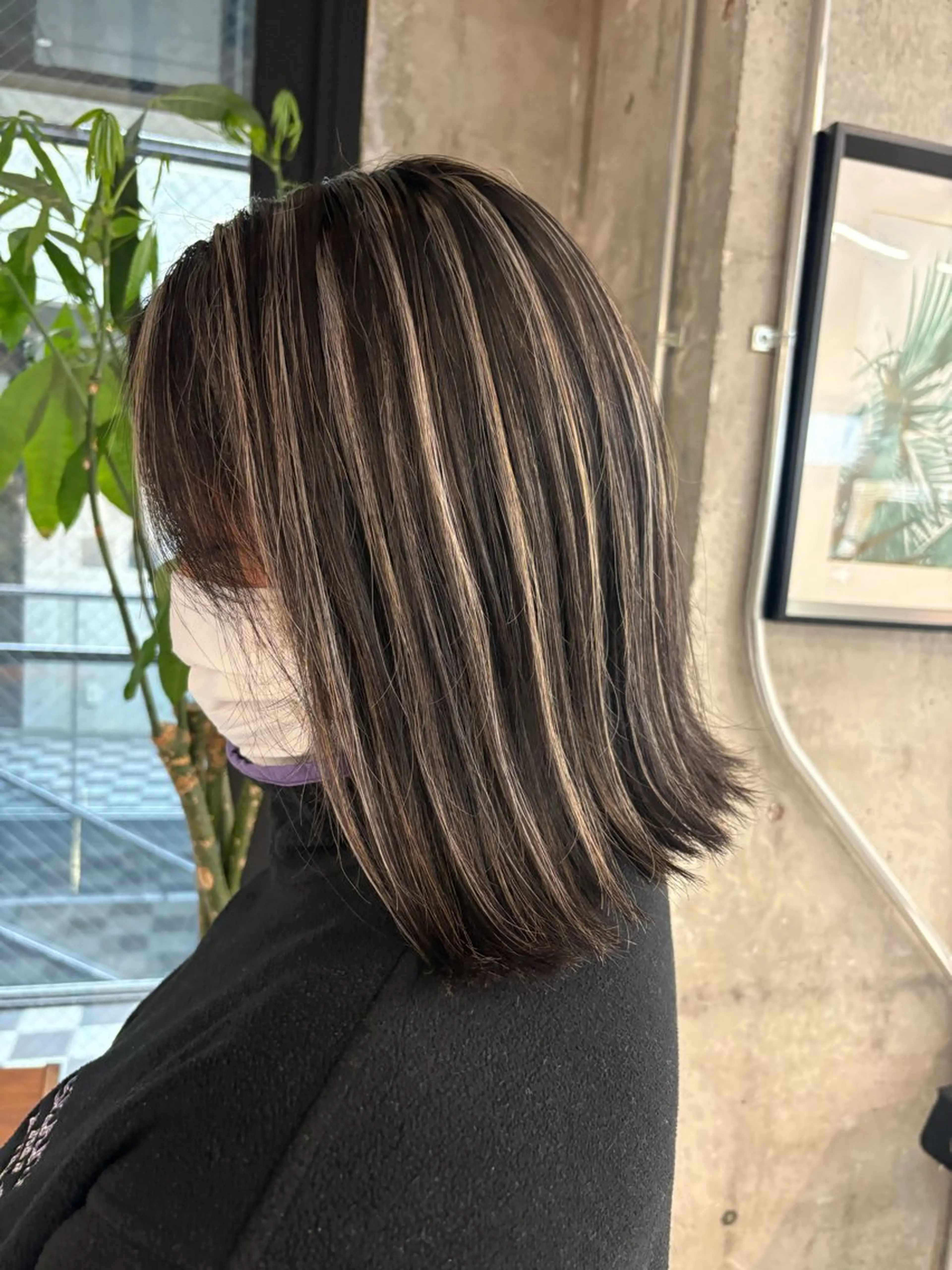 ミディアム カラー ブリーチ ハイライトカラー ハイライト ヘアカラー ♡ハイライトカラー shinri♡のヘアスタイル