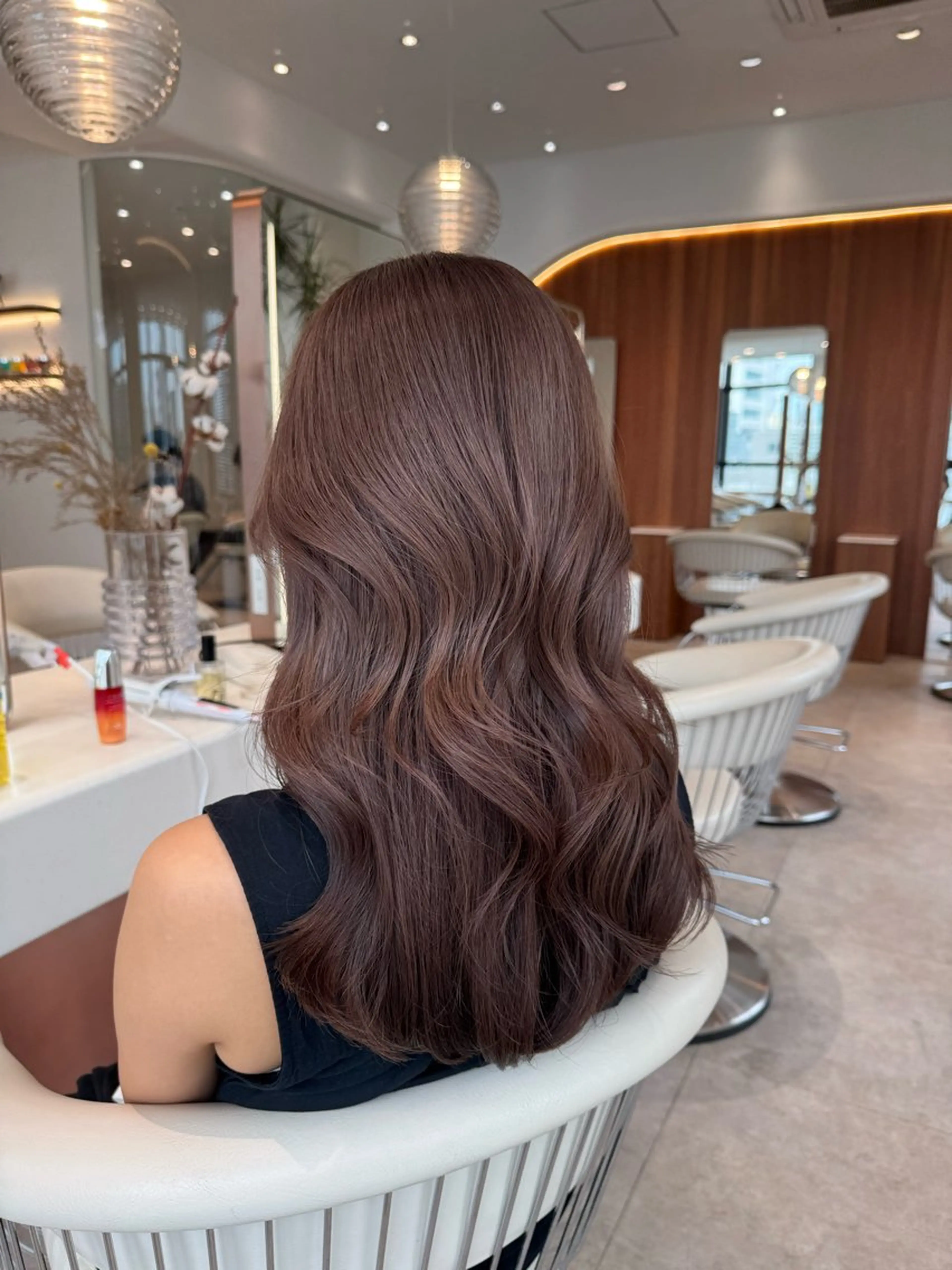 ロング カラー ブラウンカラー 透明感カラー レイヤーカット カット ヘアカラー トリートメント ヘアセット 韓国レイヤー🇰🇷 韓国研修◎渋谷カイトのヘアスタイル