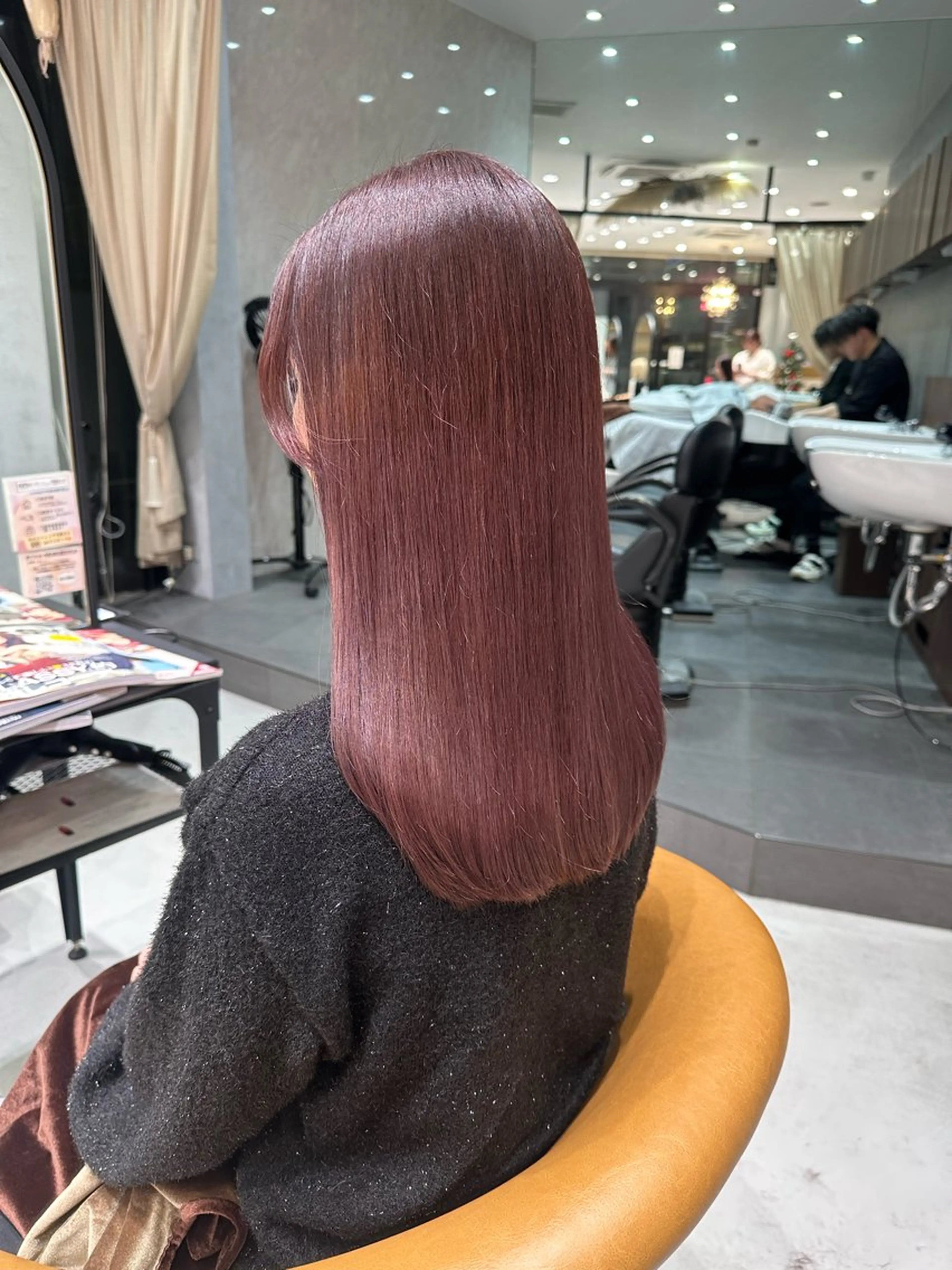 セミロング 🎀ིྀ暖色カラー/ 髪質改善/みどりのヘアスタイル