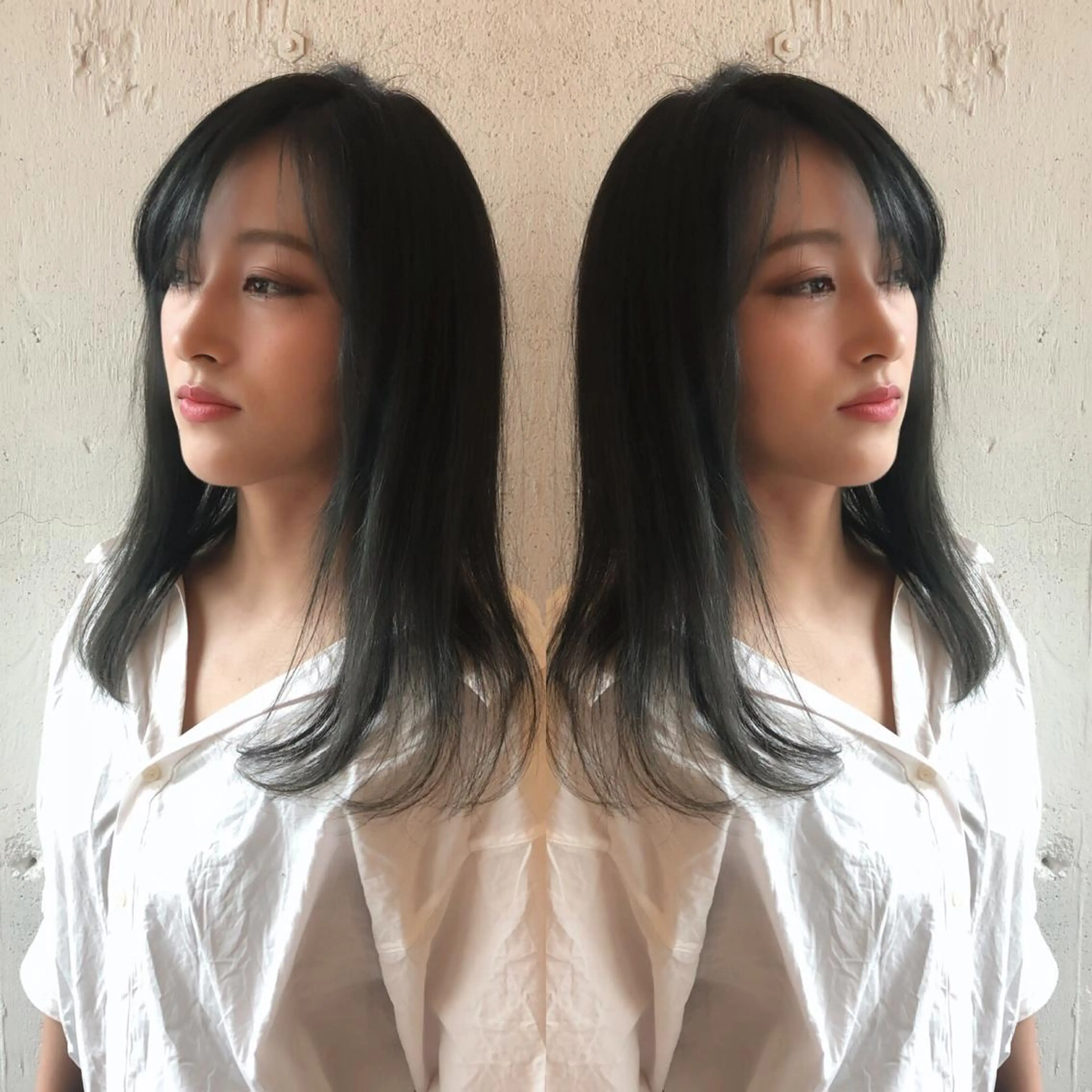 セミロング あらき ちさとのヘアスタイル