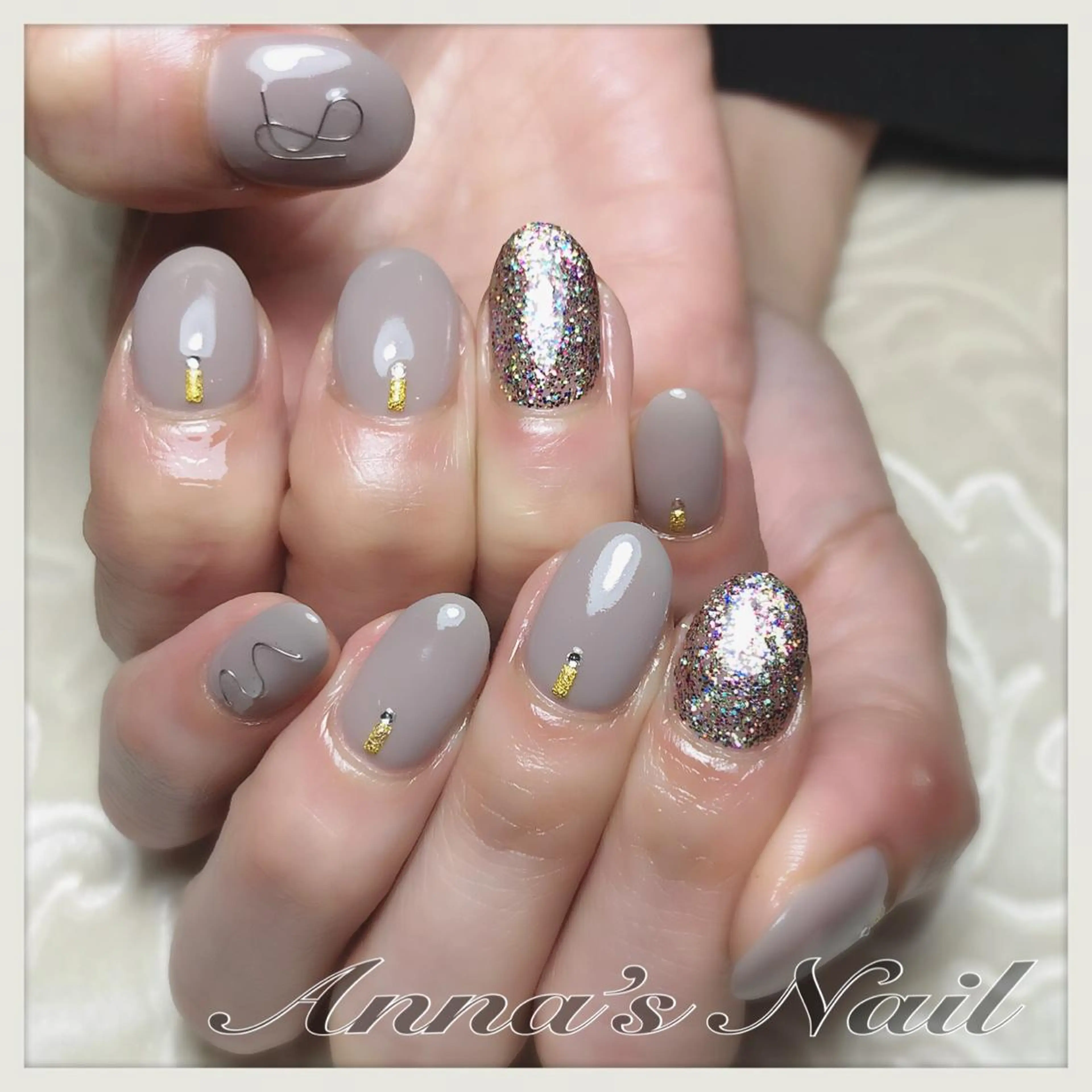 ネイル ラメ(グリッター) Anna’s Nail所属・清口 杏奈のネイルデザイン