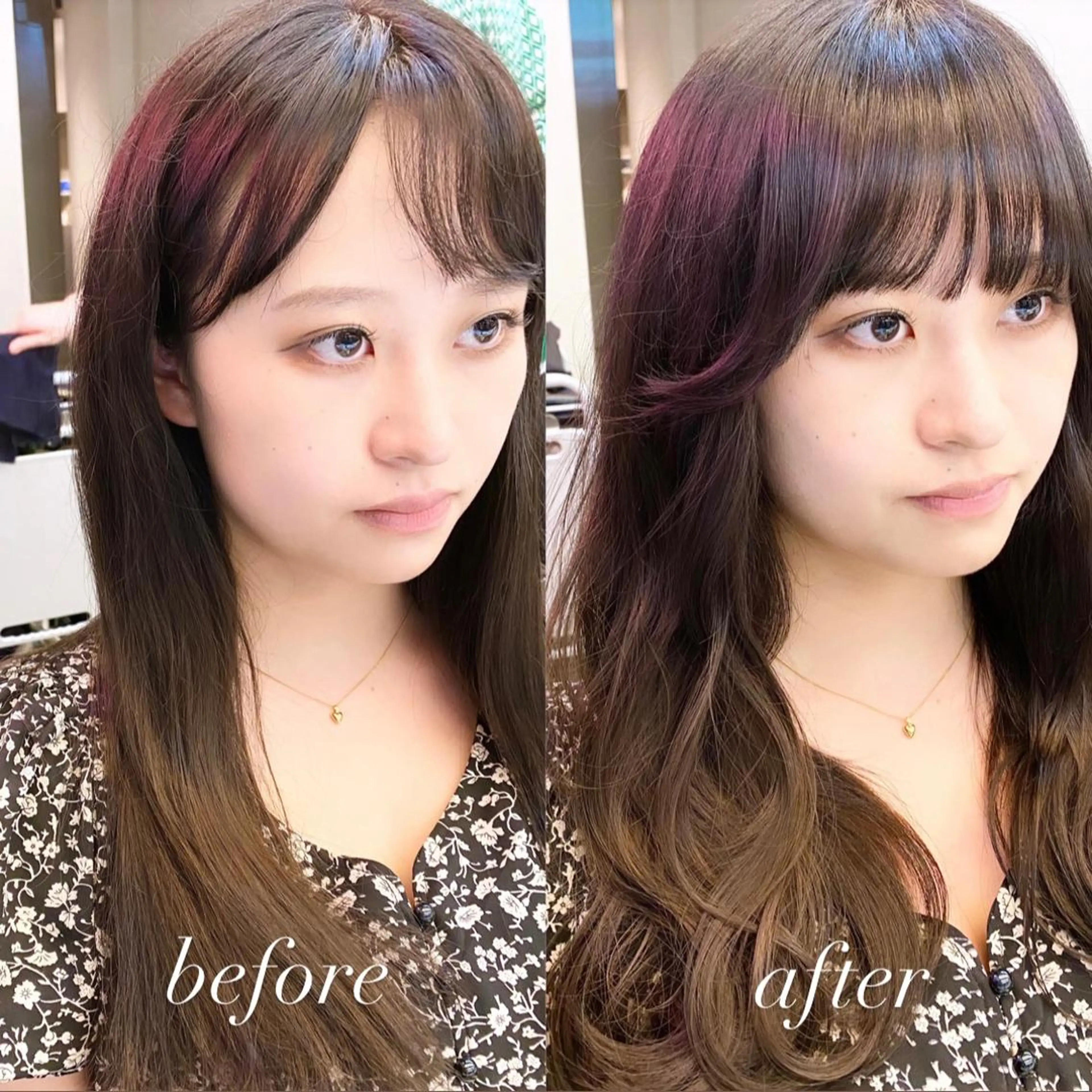 ロング カラー 顔周りカット カット ヘアカラー トリートメント 普通の美容室じゃない ‼️/若林のヘアスタイル