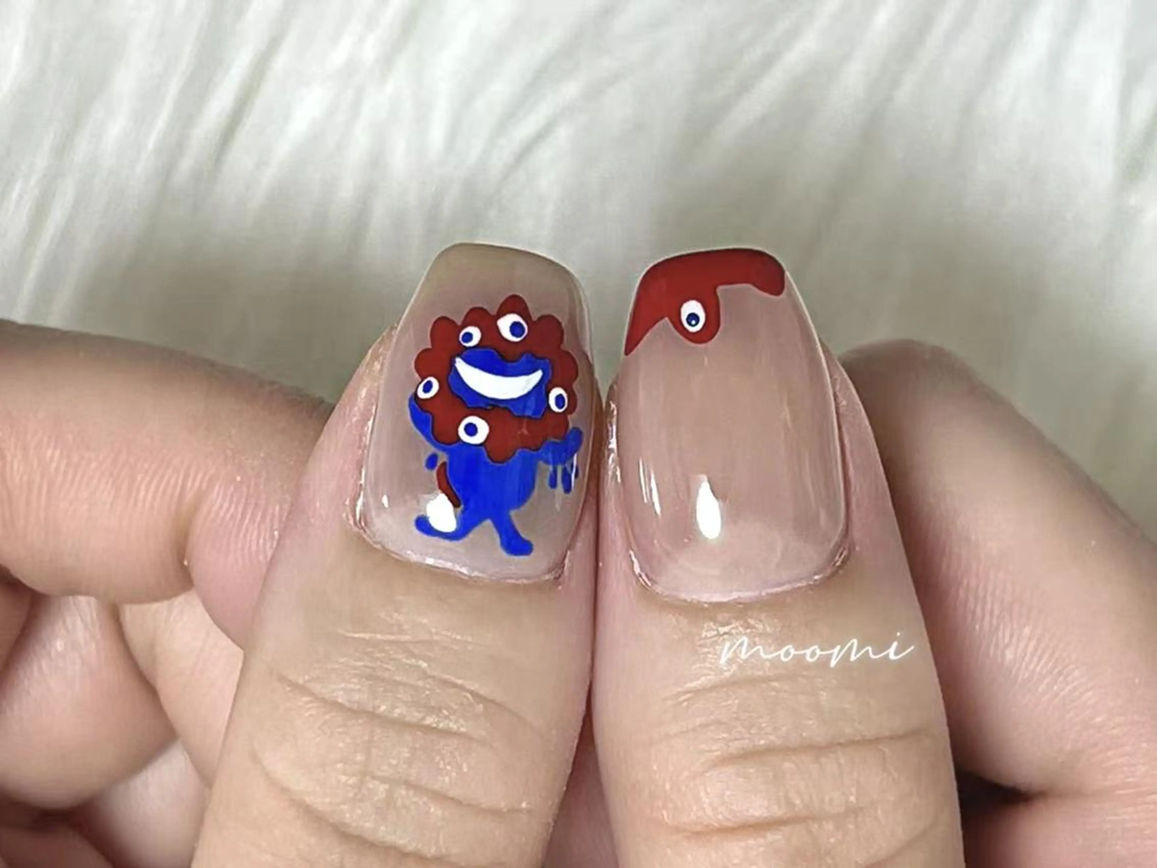 ネイル 長さ出し ジェルネイル グラデーション 韓国ネイル マグネットネイル moomi nail スカルプ専門のネイルデザイン