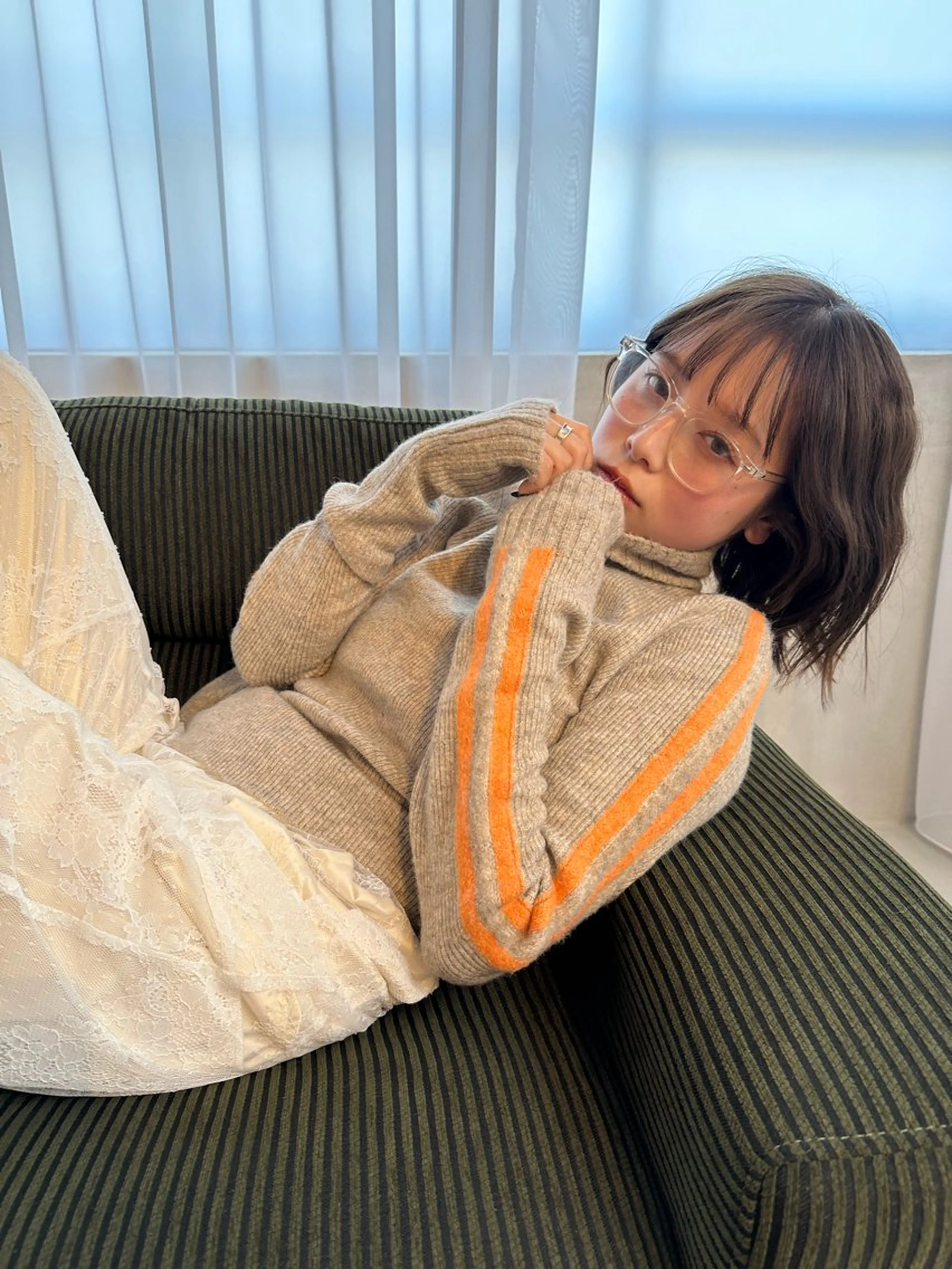 ミディアム カラー Rosa Mme.Hardy所属・ROSA 心花のヘアスタイル