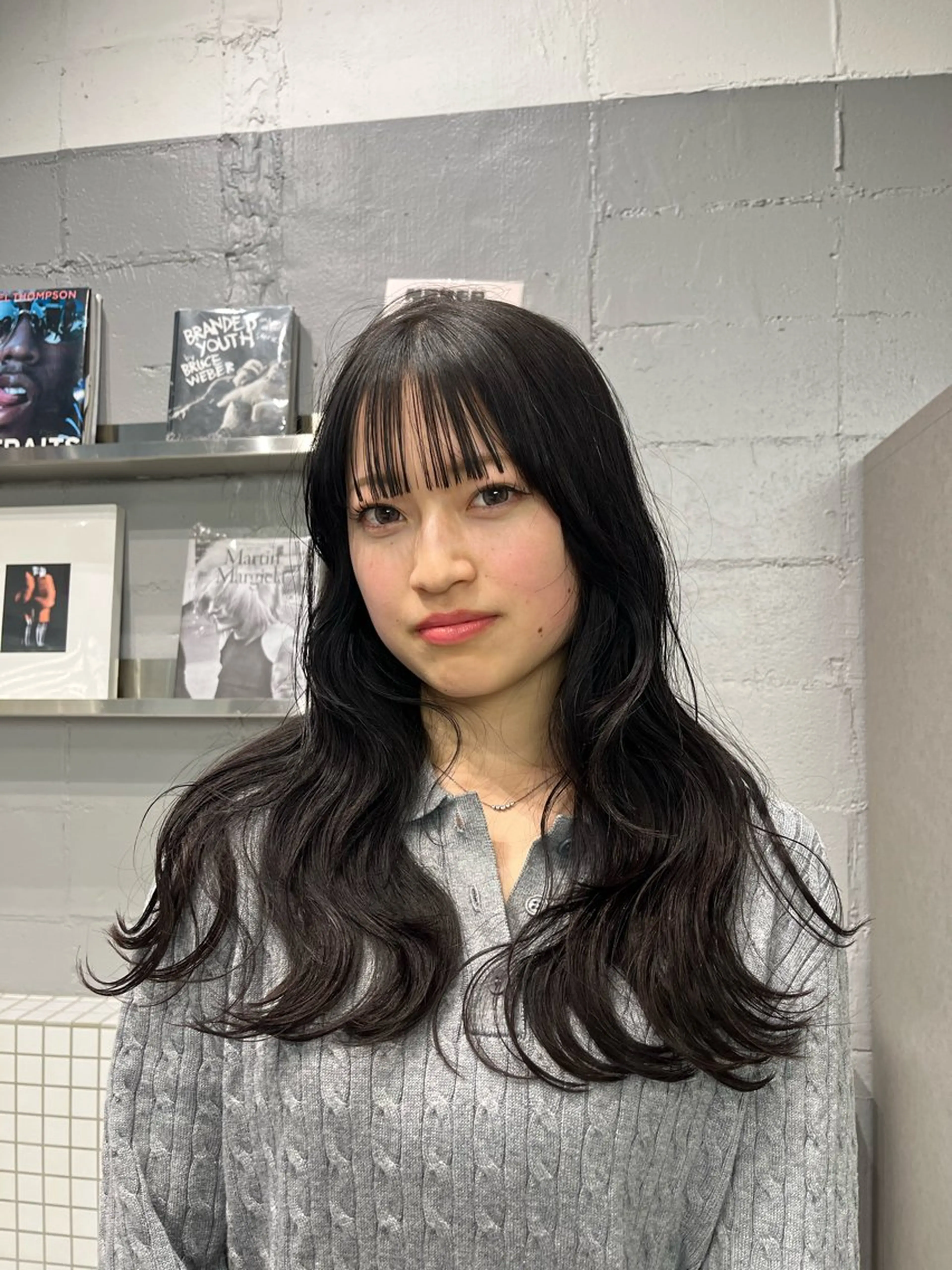 セミロング カット ヘアカラー トリートメント 🦋女子ウケメンズ パーマYUI🦋のヘアスタイル