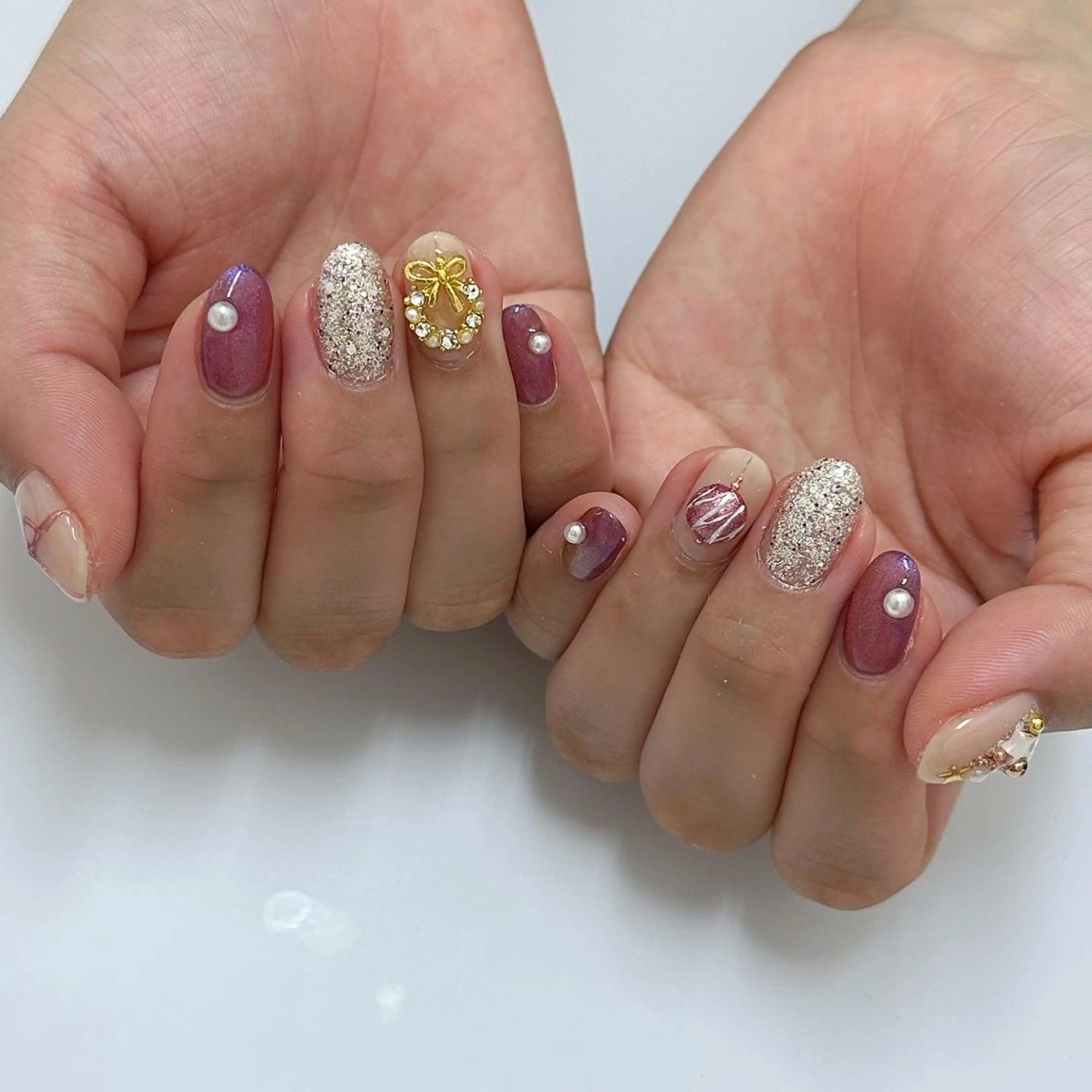 ネイル アートネイル 冬ネイル クリスマス Faire MIKIのネイルデザイン