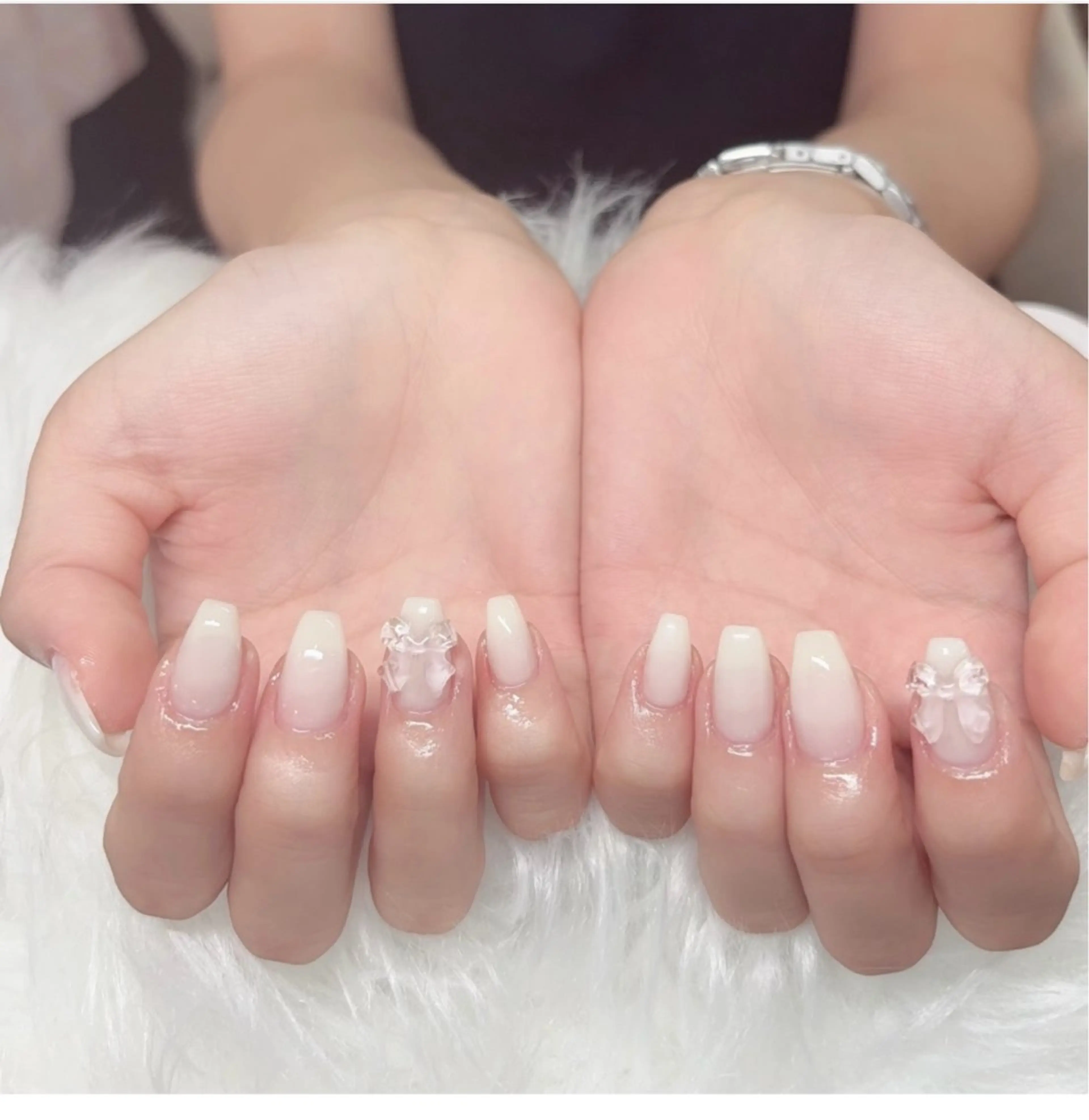 ネイル フレンチネイル グラデーション マグネットネイル ミラーネイル yurinail所属・yuri nail 高田馬場のネイルデザイン