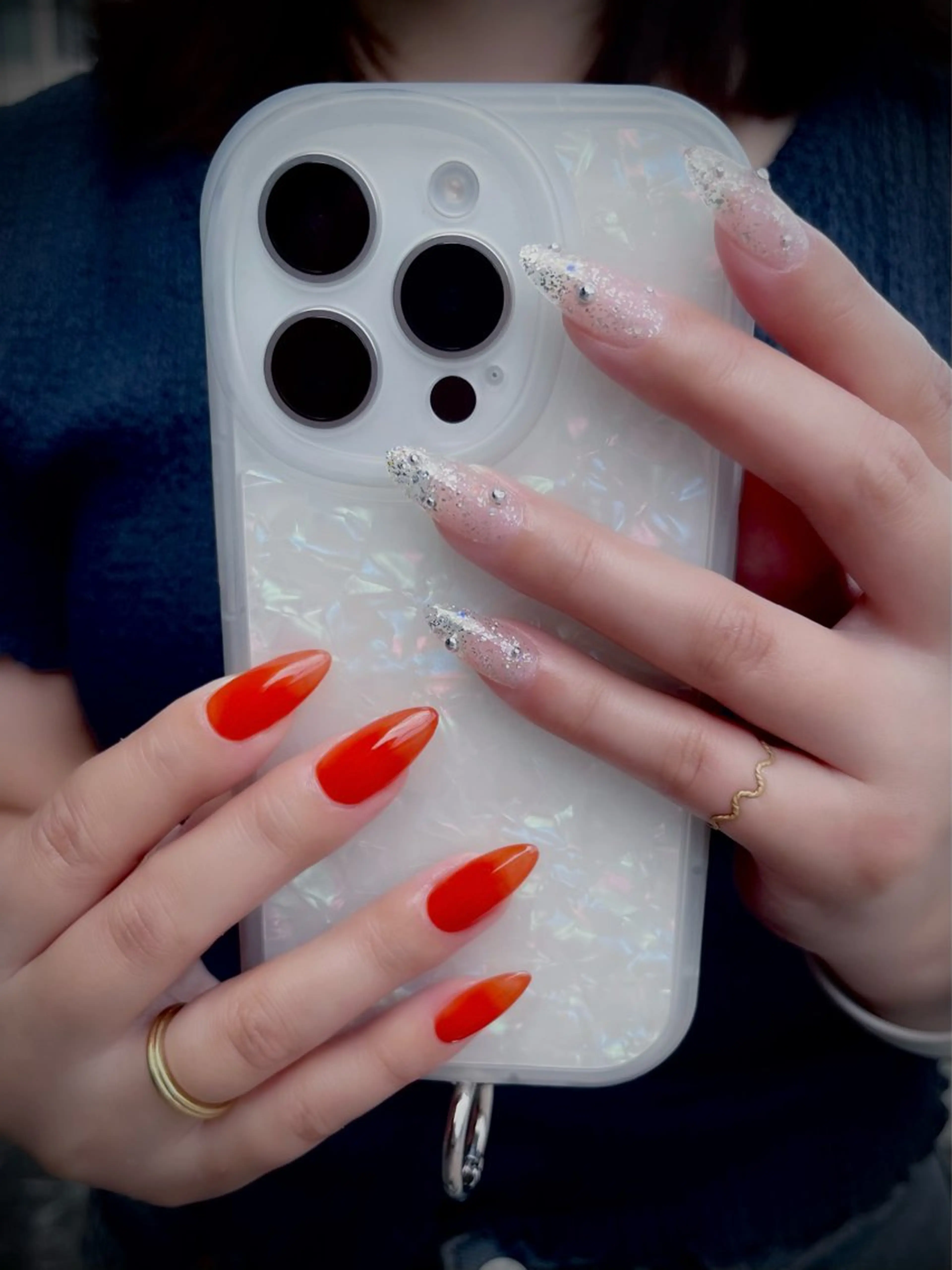 ネイル キラキラネイル マグネットネイル ワンカラーネイル スカルプネイル ワンホンネイル nine.🦋 YUKOのネイルデザイン