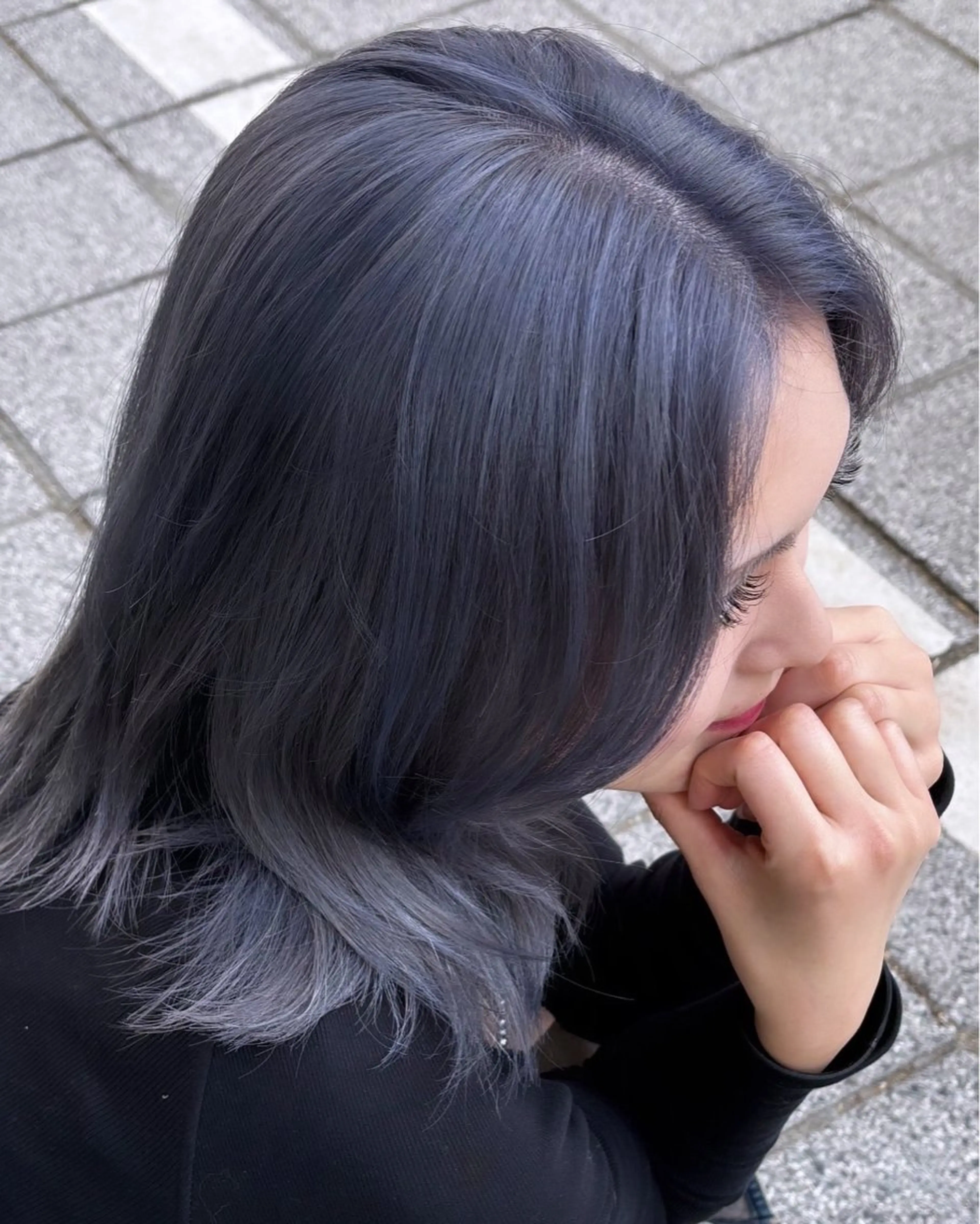 セミロング カラー ヘアカラー 🍓ハイトーンカラー 🎀nene🍓のヘアスタイル