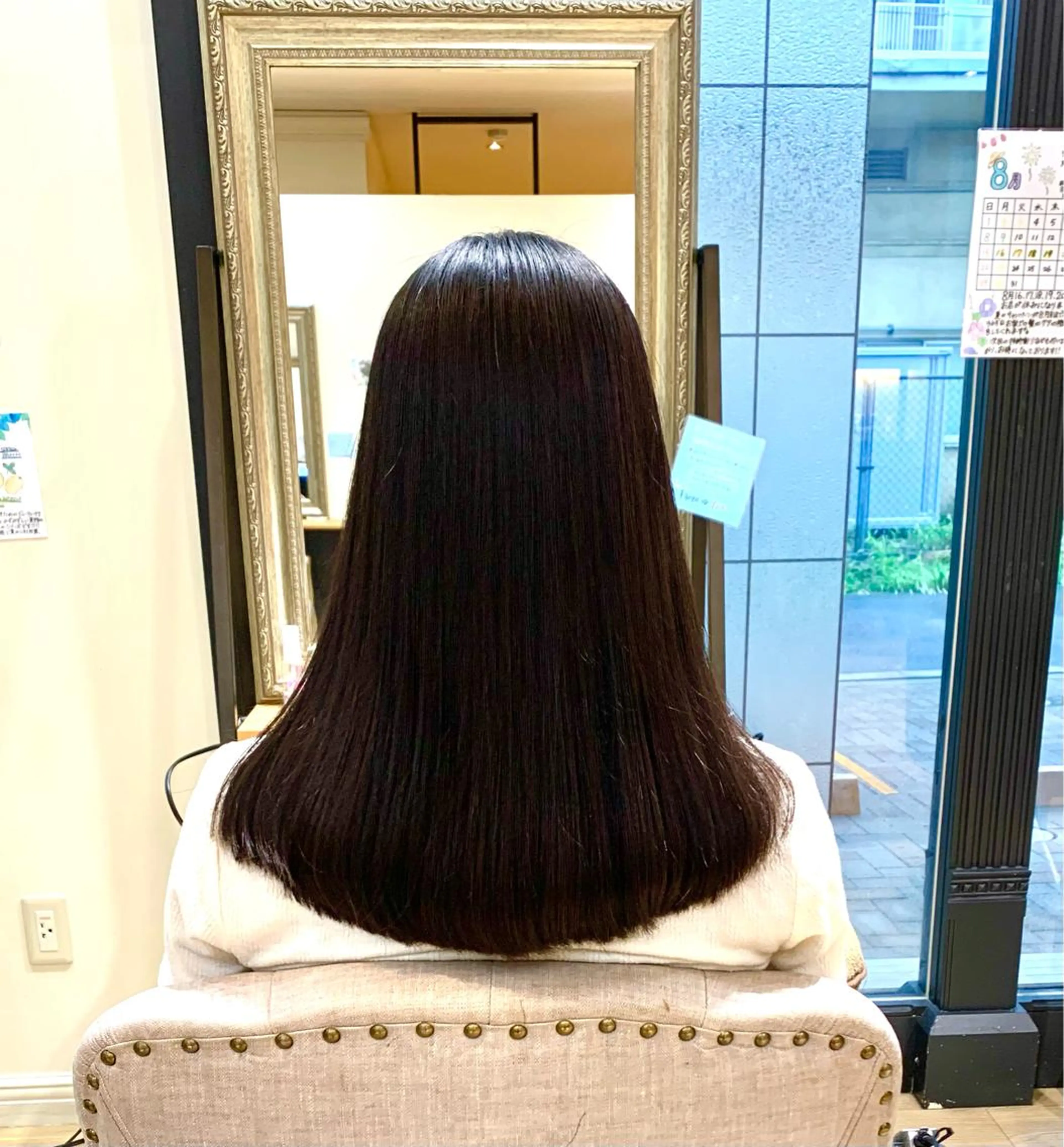 セミロング パーマ ストレートパーマ 艶髪レイヤー上田 紗也🇰🇷💗のヘアスタイル