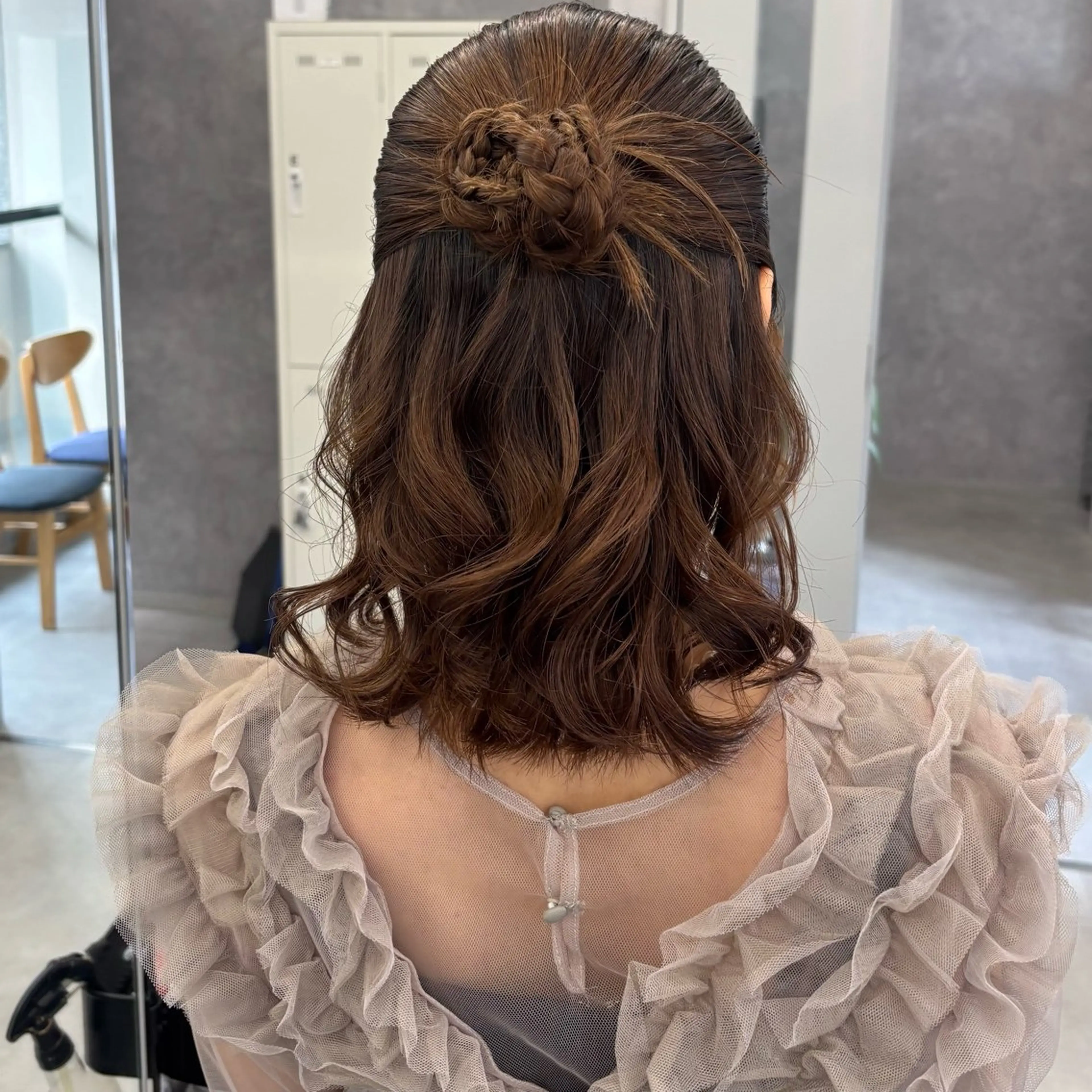 ミディアム ヘアアレンジ ヘアセット NUMBER_ ユイナのヘアスタイル