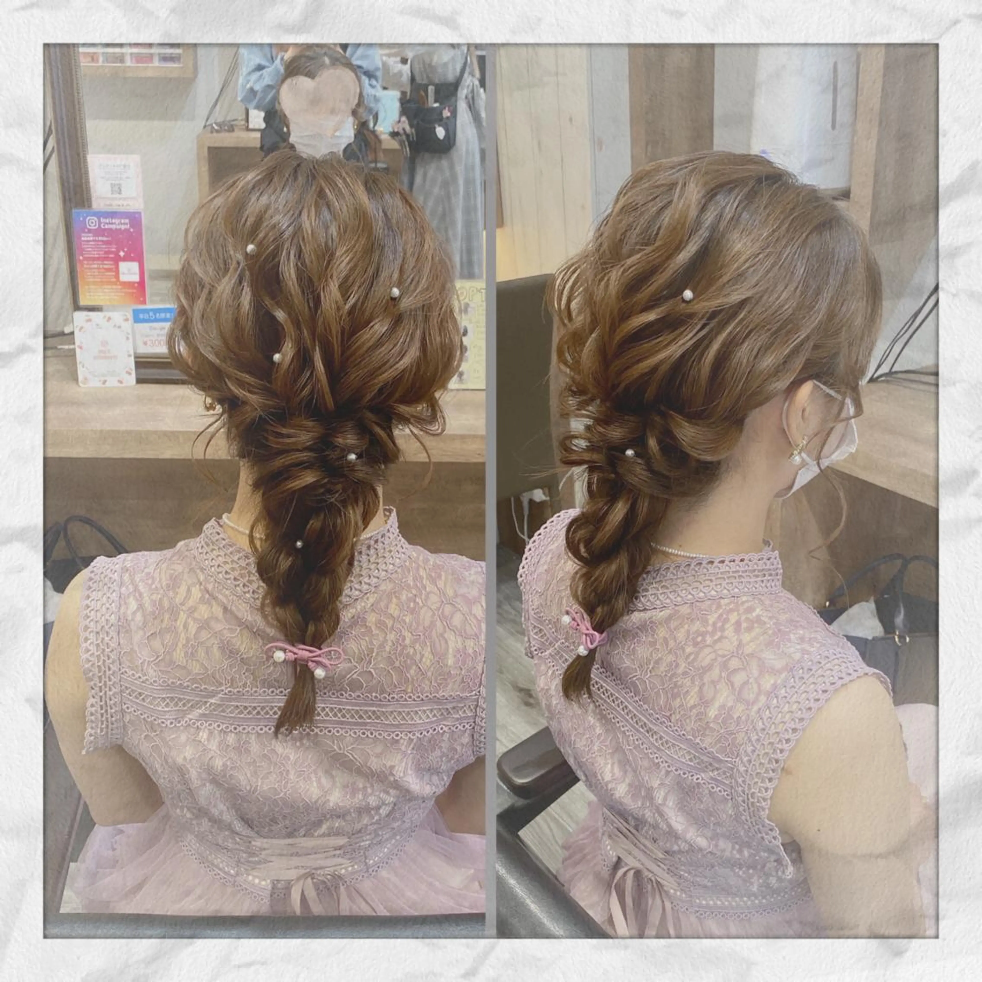 セミロング ヘアアレンジ ヘアセット ヘアセット/着付け 𓇼 松本 夏美𓇼のヘアスタイル