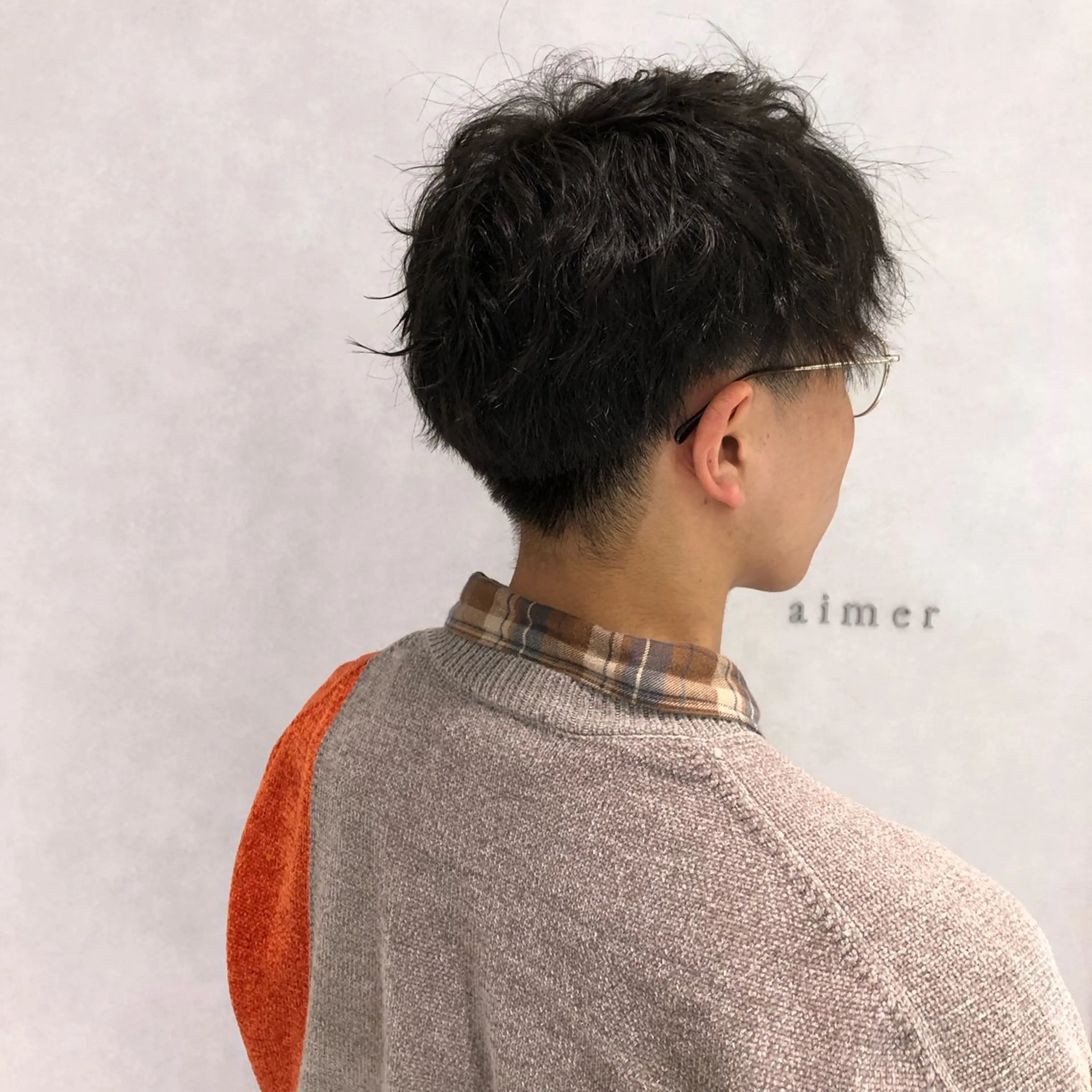 ショート メンズ マッシュ メンズパーマ まつい みるのヘアスタイル