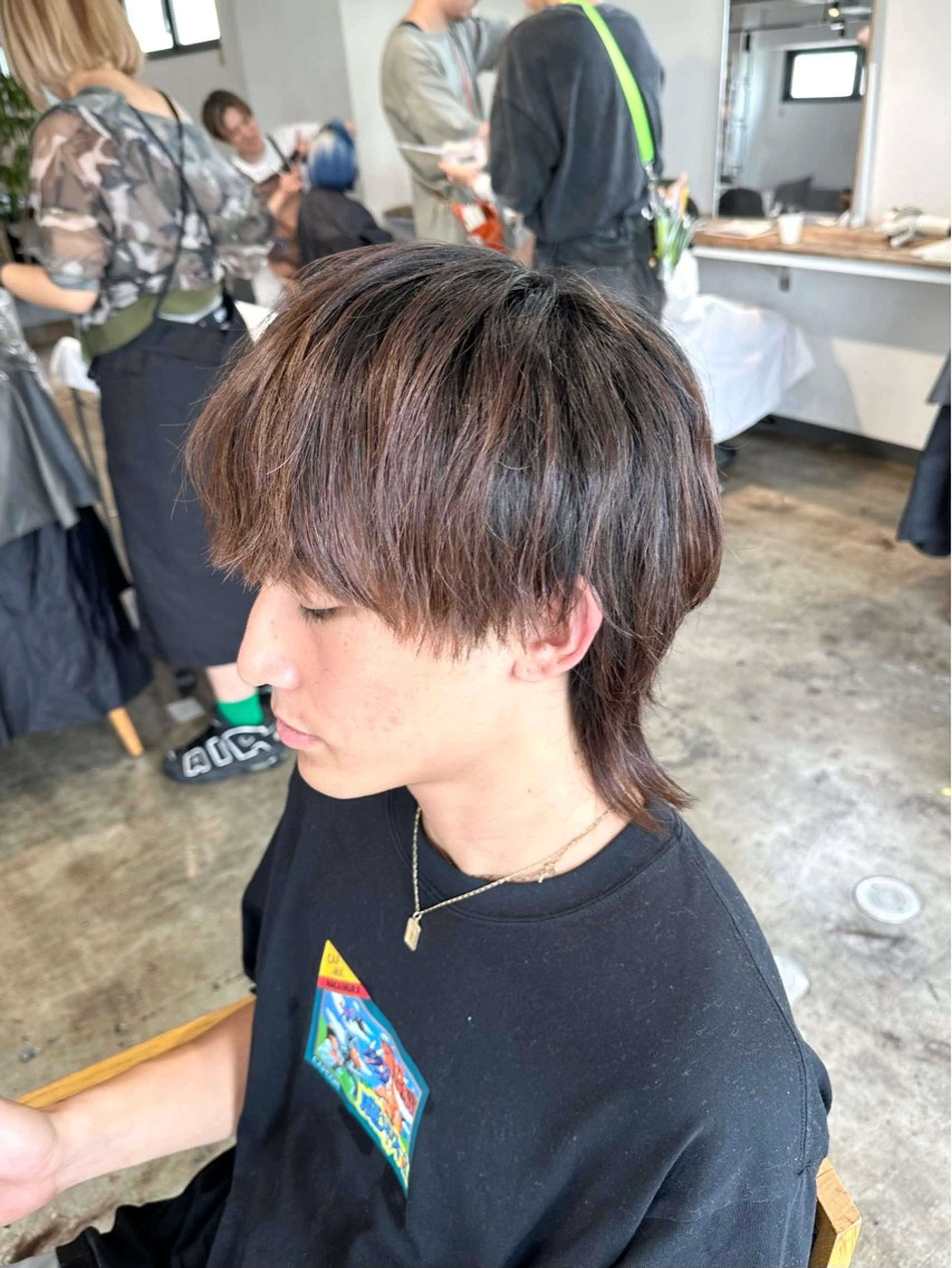 メンズ マッシュウルフ マッシュ メンズパーマ メンズウルフカット ウルフカット カット 骨格補正施術/メンズ 専門美容師/YUYAのヘアスタイル