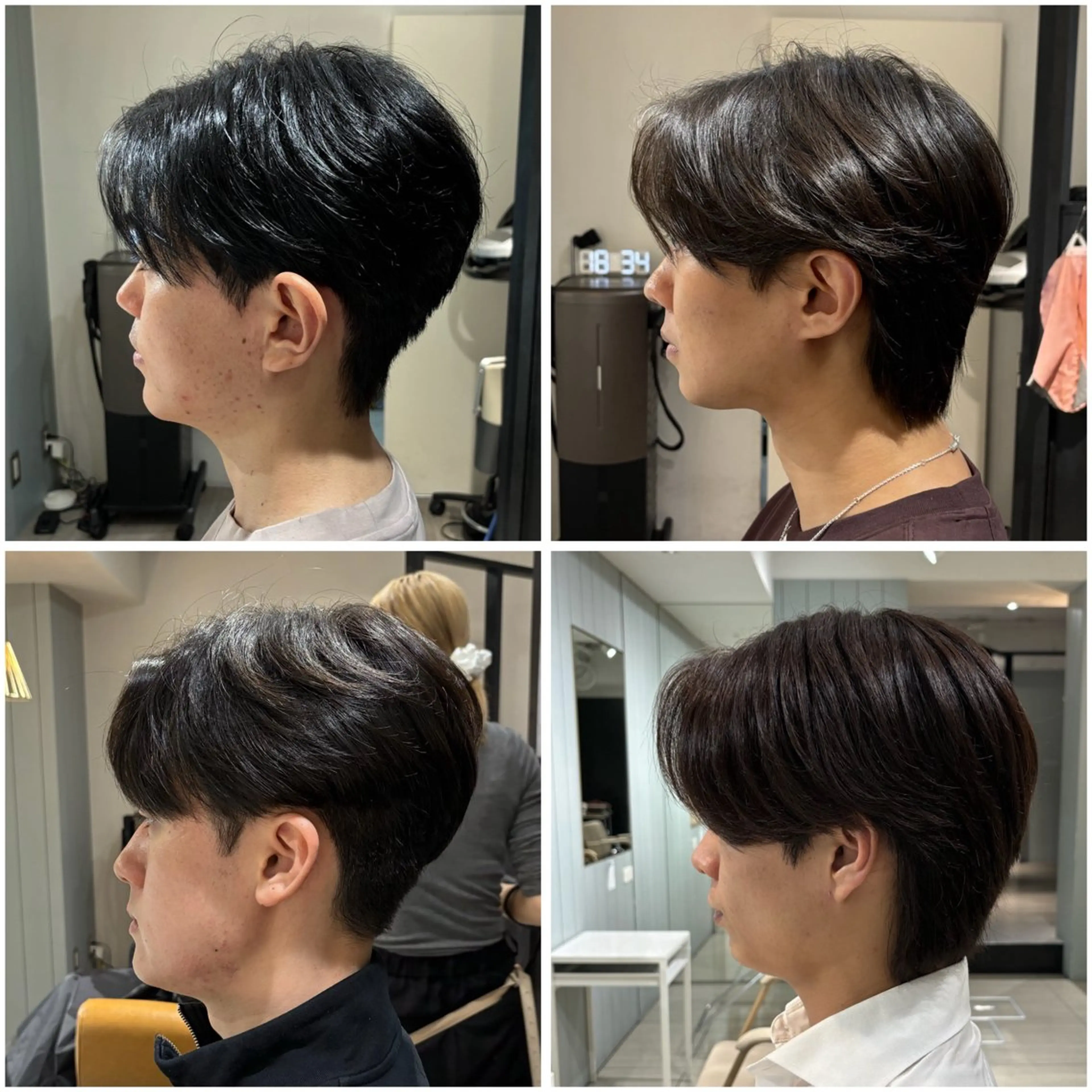ショート カラー パーマ メンズ カット トリートメント 韓国メンズヘア/ ダウンパーマ/歩夢のヘアスタイル