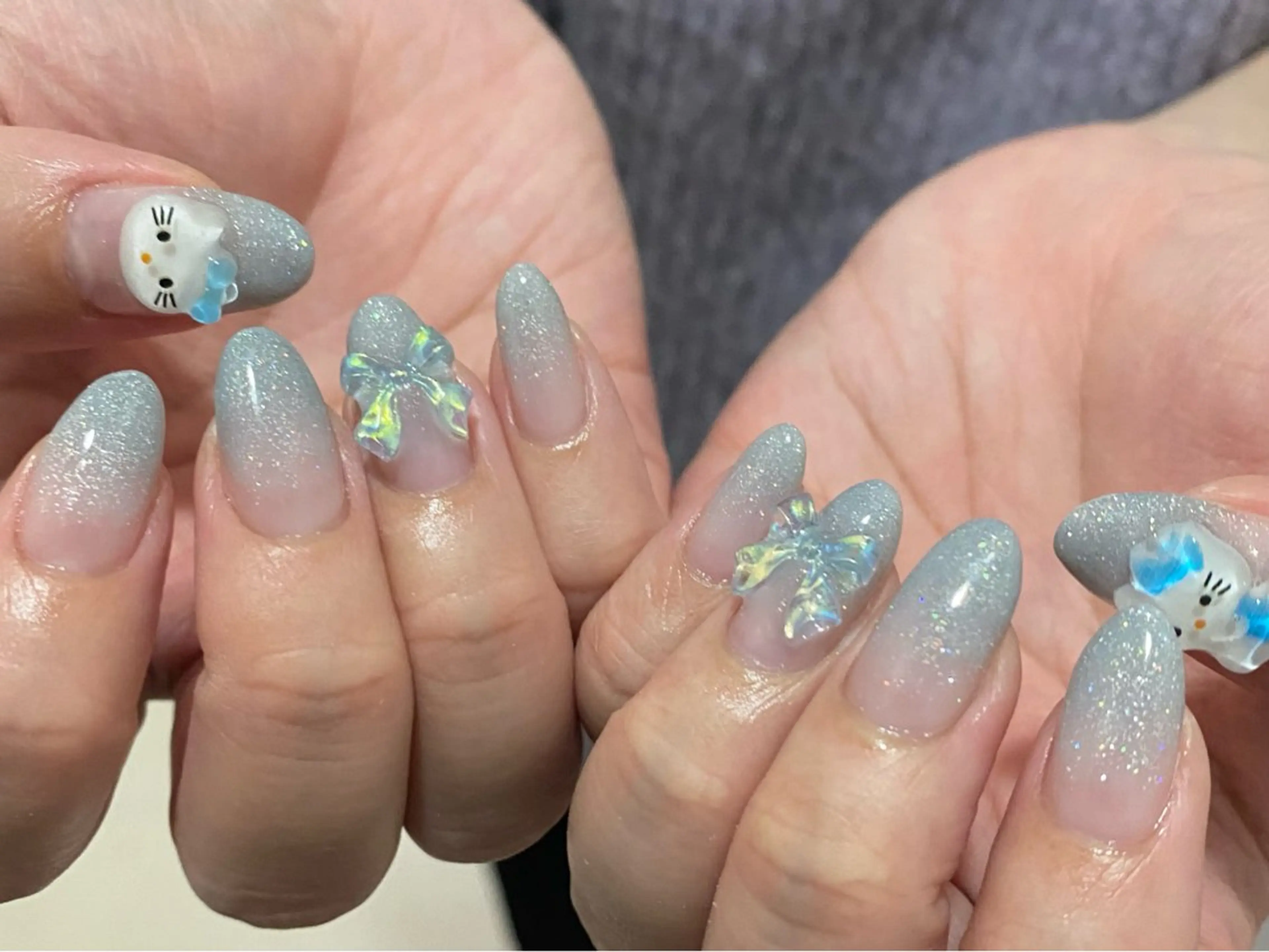 ネイル ブルー グラデーション ハンドネイル Lee_ nailのネイルデザイン