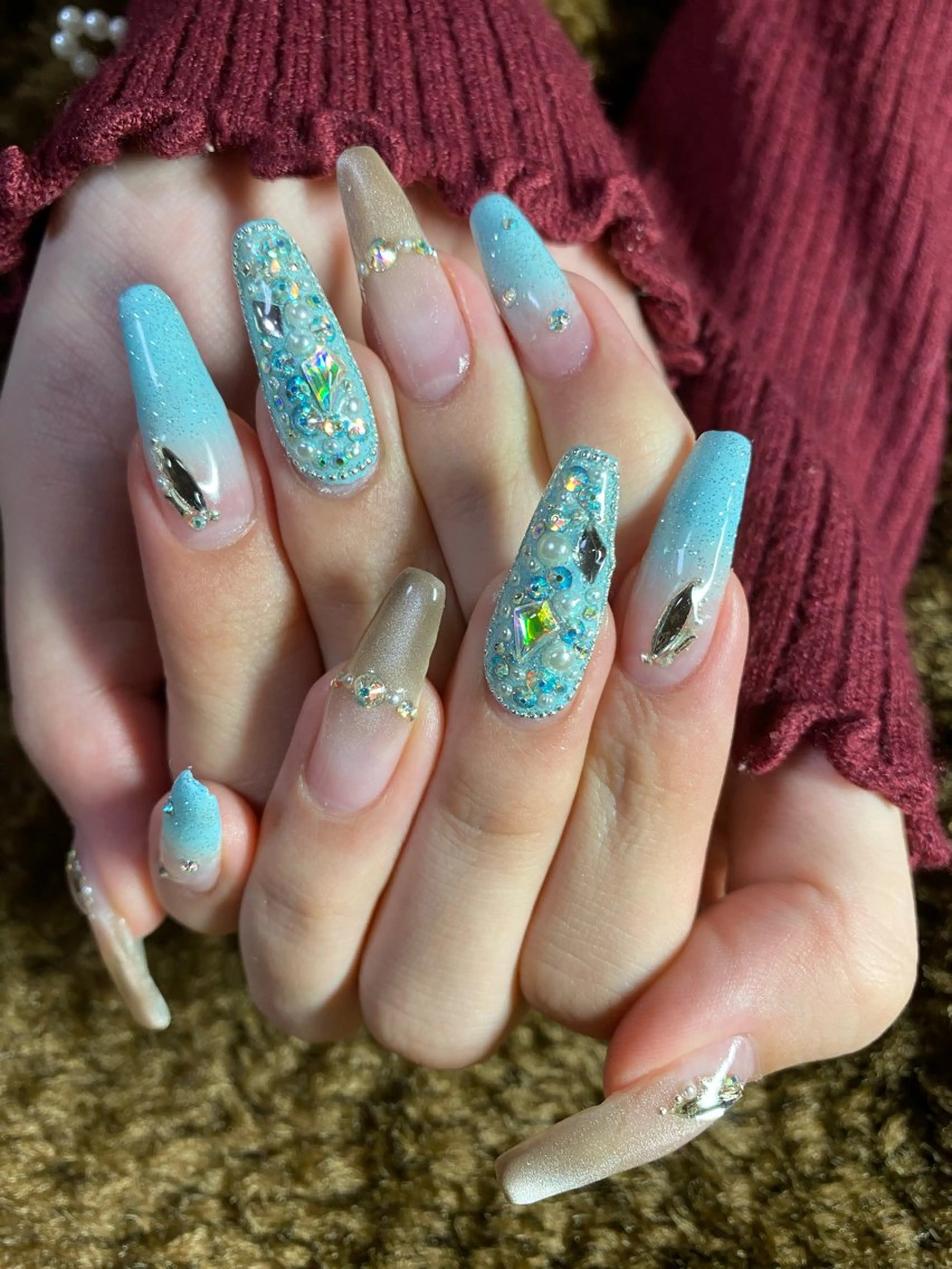 ネイル フラッシュネイル マグネットネイル Rela所属・あおい aoiのネイルデザイン