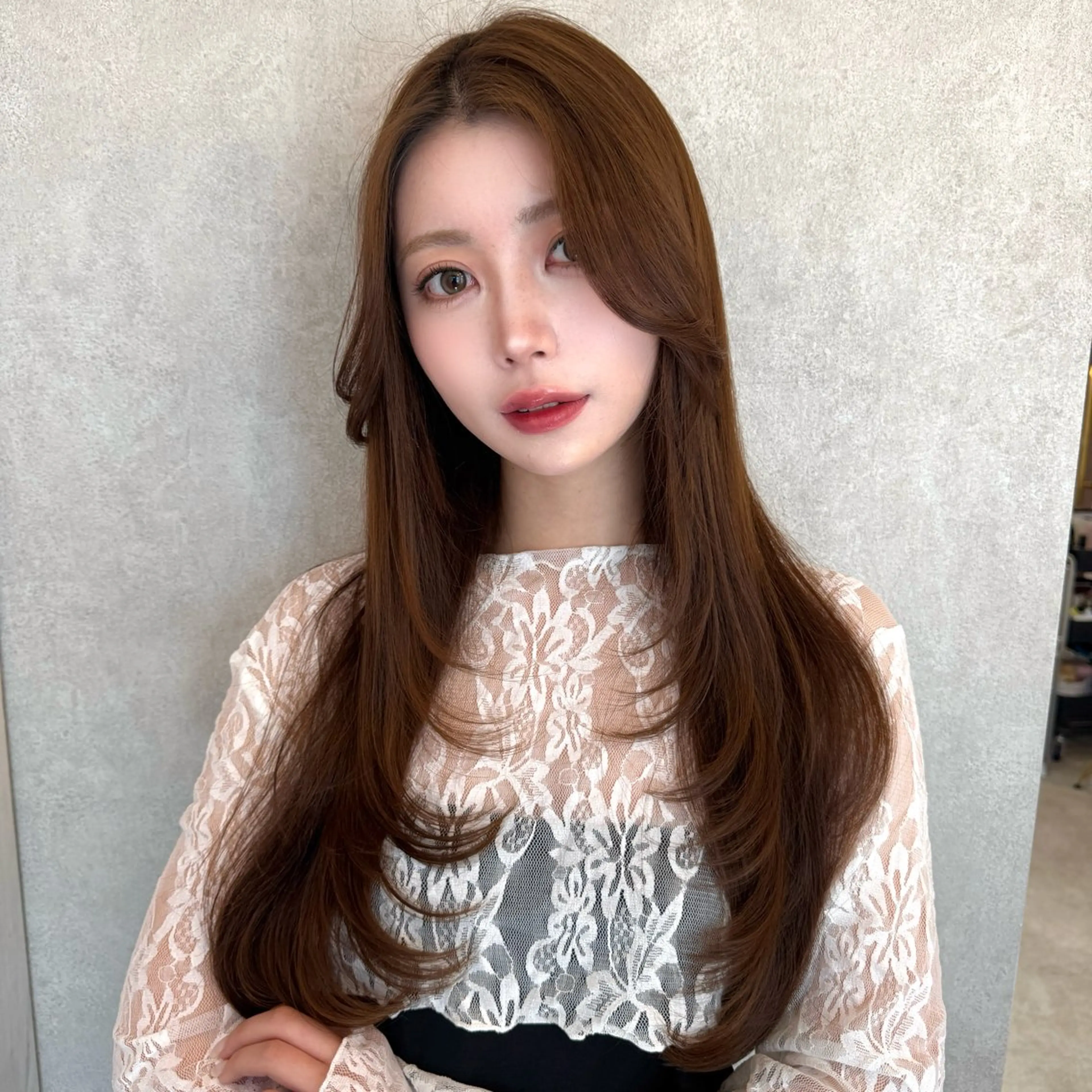 ロング レイヤーカット カット トリートメント 🎀しゅな/韓国 レイヤー/透明感♡のヘアスタイル