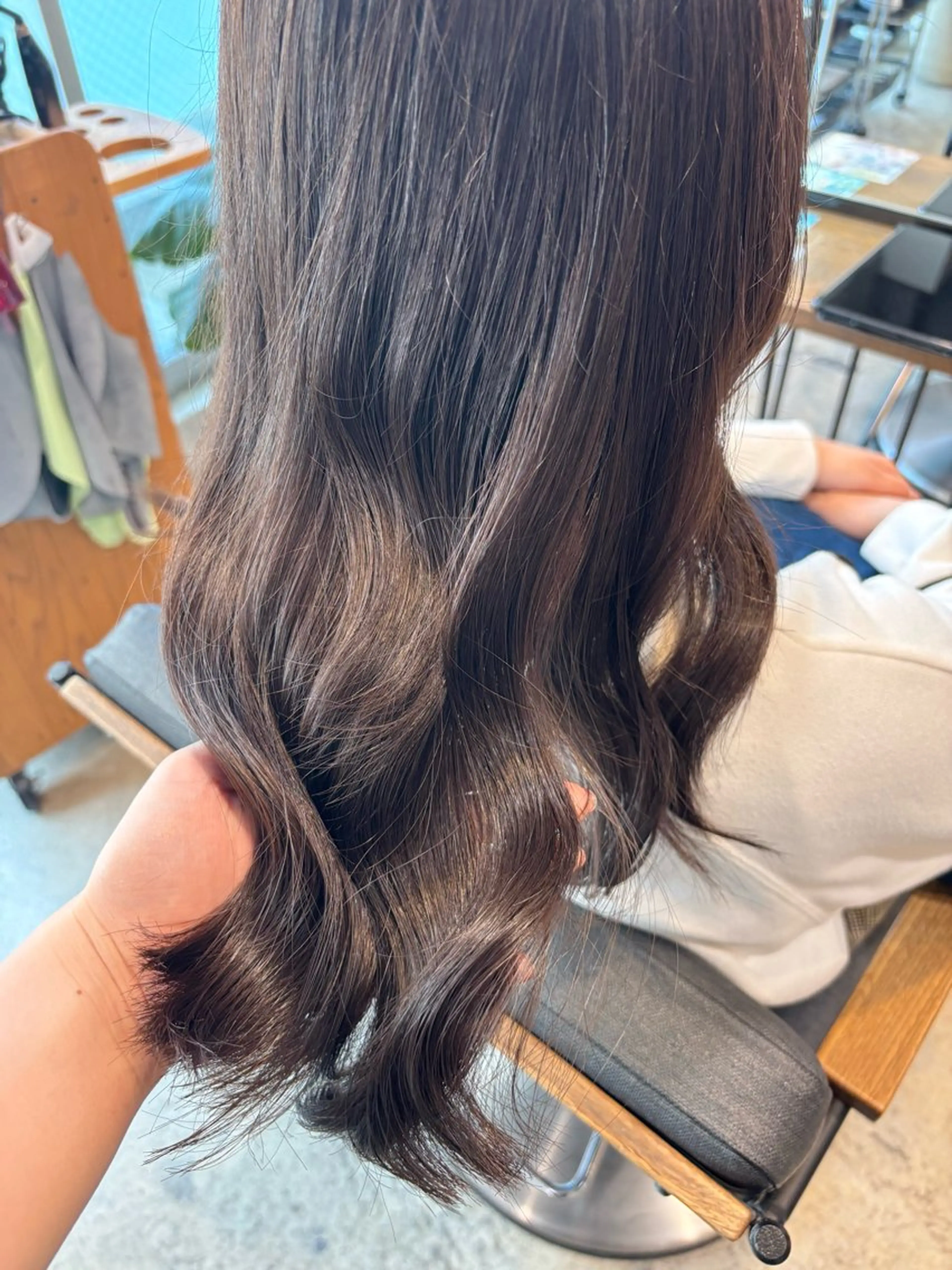 ロング カラー 透明感カラー グレージュ カット ヘアカラー 艶カラー/ボブ /ショート/小由葵のヘアスタイル