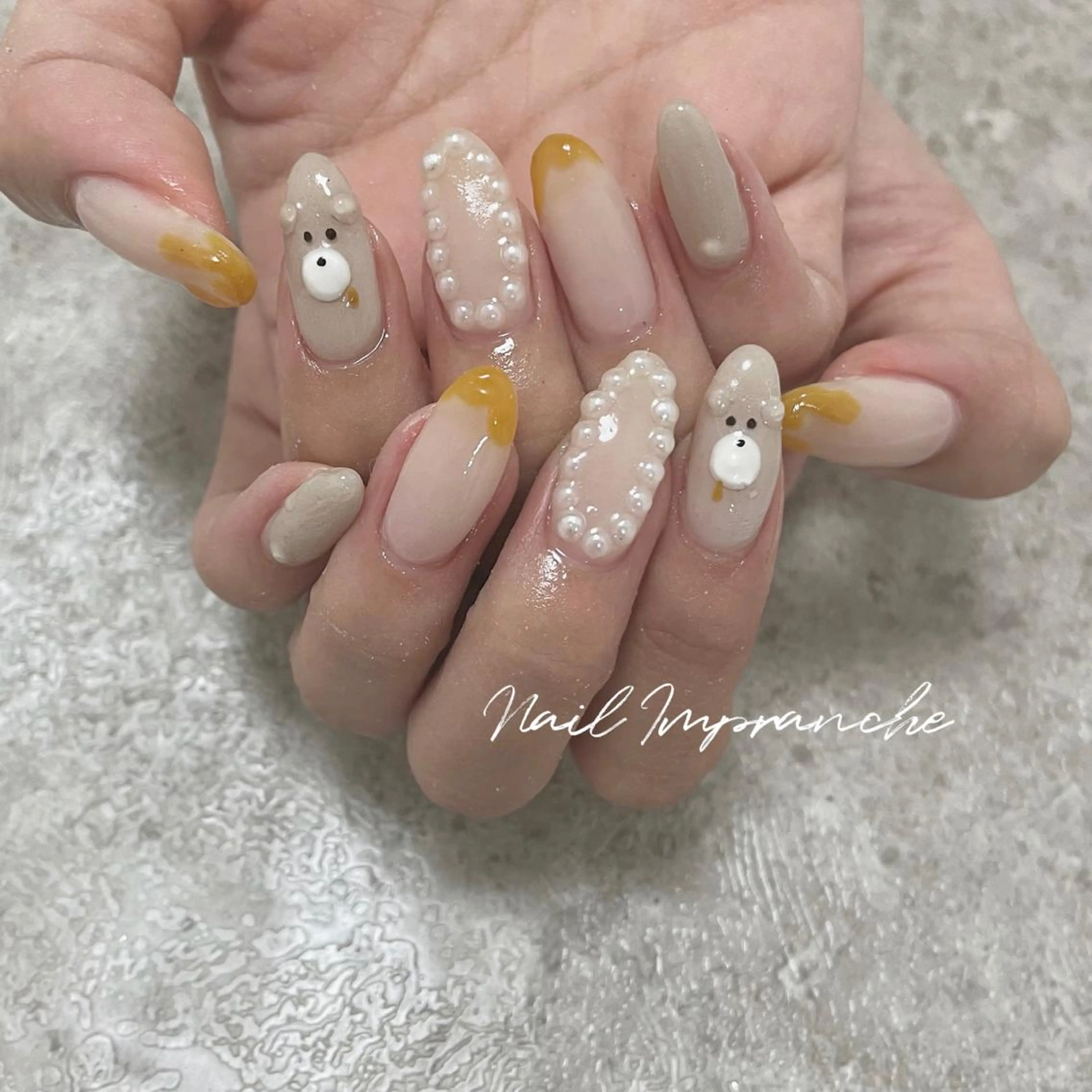 カラー ヘアアレンジ ネイル マツエク・マツパ ぷっくりネイル ハンドネイル 松井 亜由美のネイルデザイン