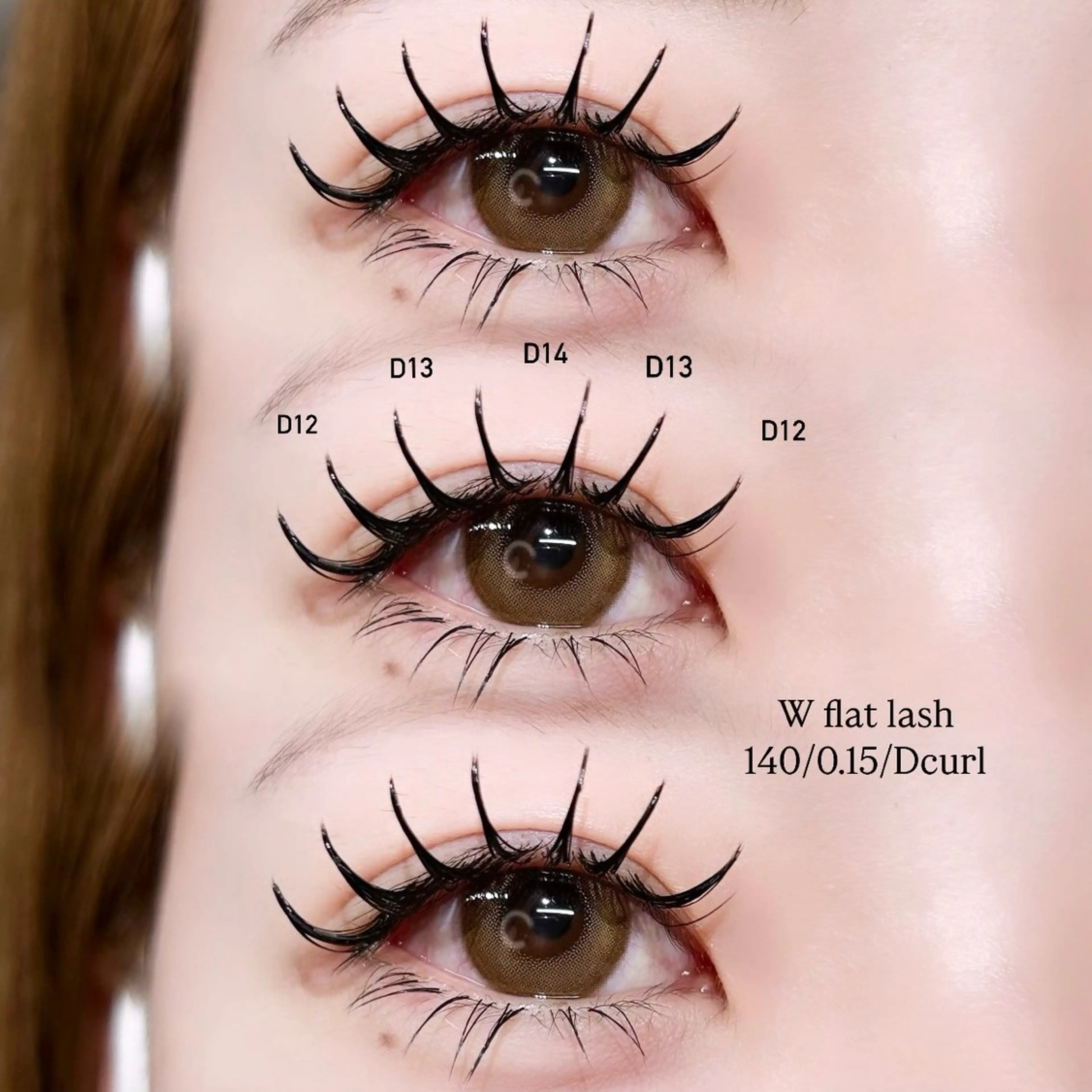 💖W Flat lash 100束💖200本 束仕上げつき🪽の写真