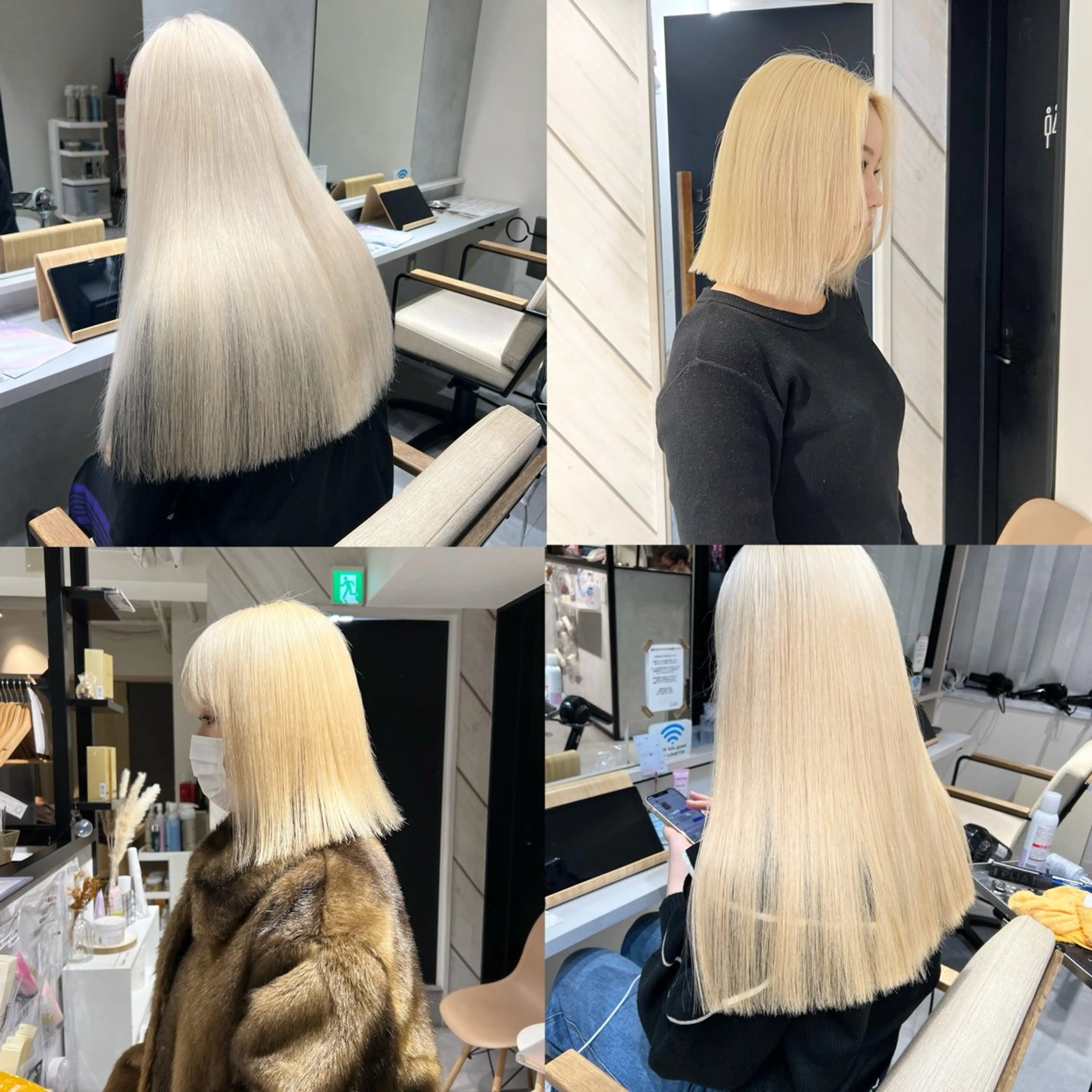 セミロング デザイン🥇複雑履歴 ハイトーン特化のヘアスタイル