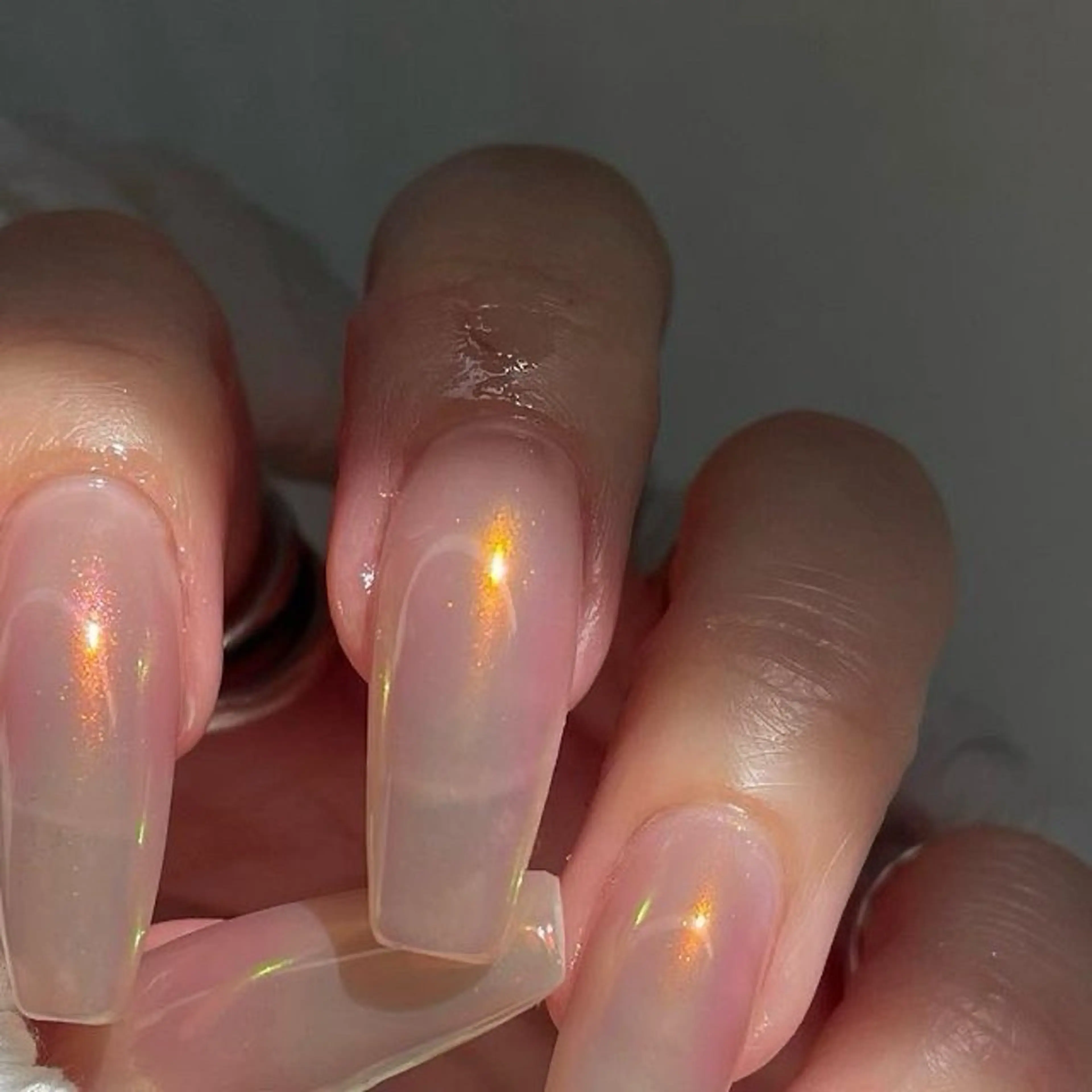 ミラー、オーロラネイル☪️〈オフなし〉の写真