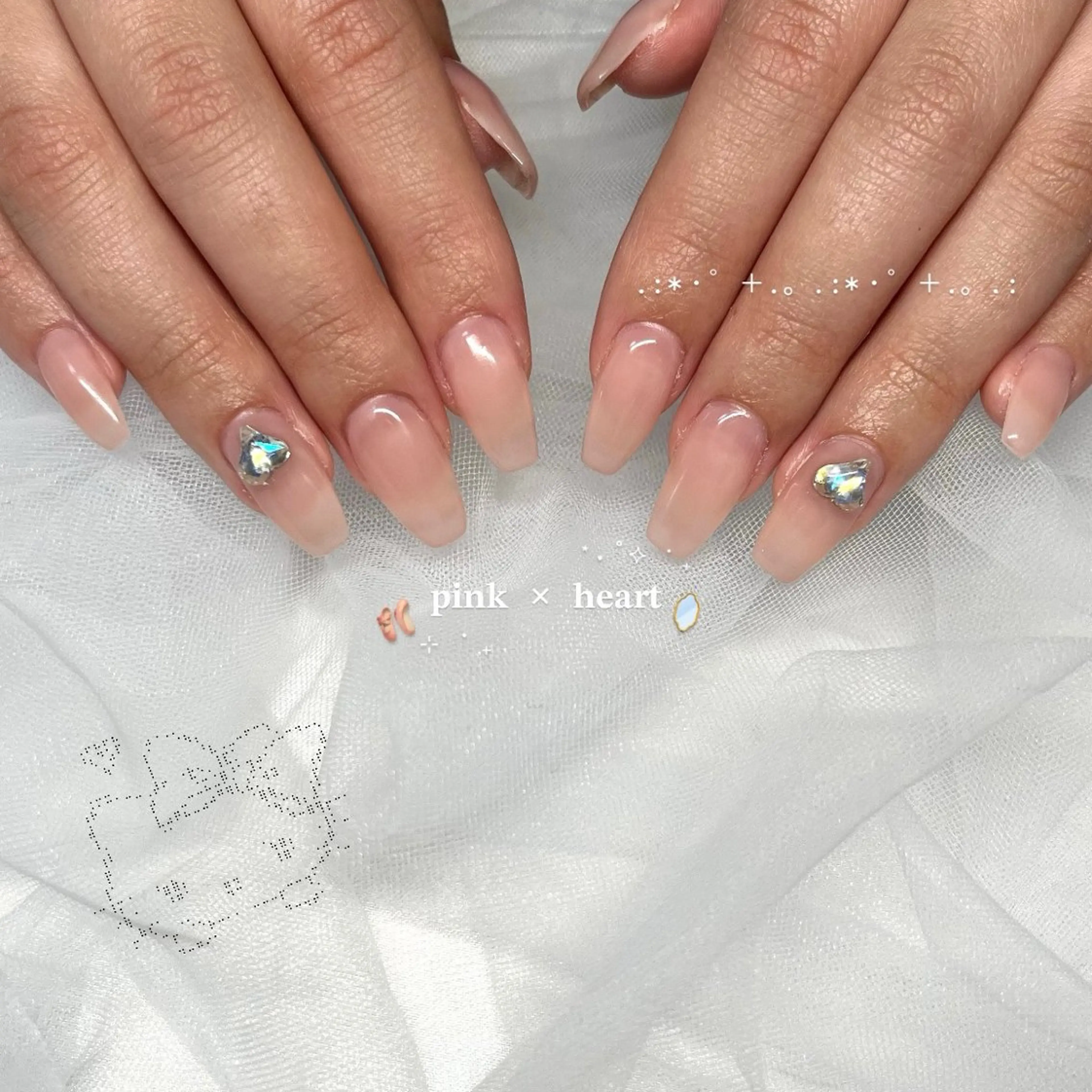 ネイル 長さ出し フラッシュネイル ジェルネイル マグネットネイル 持ち込み 🌷Gemini nami🌷のネイルデザイン