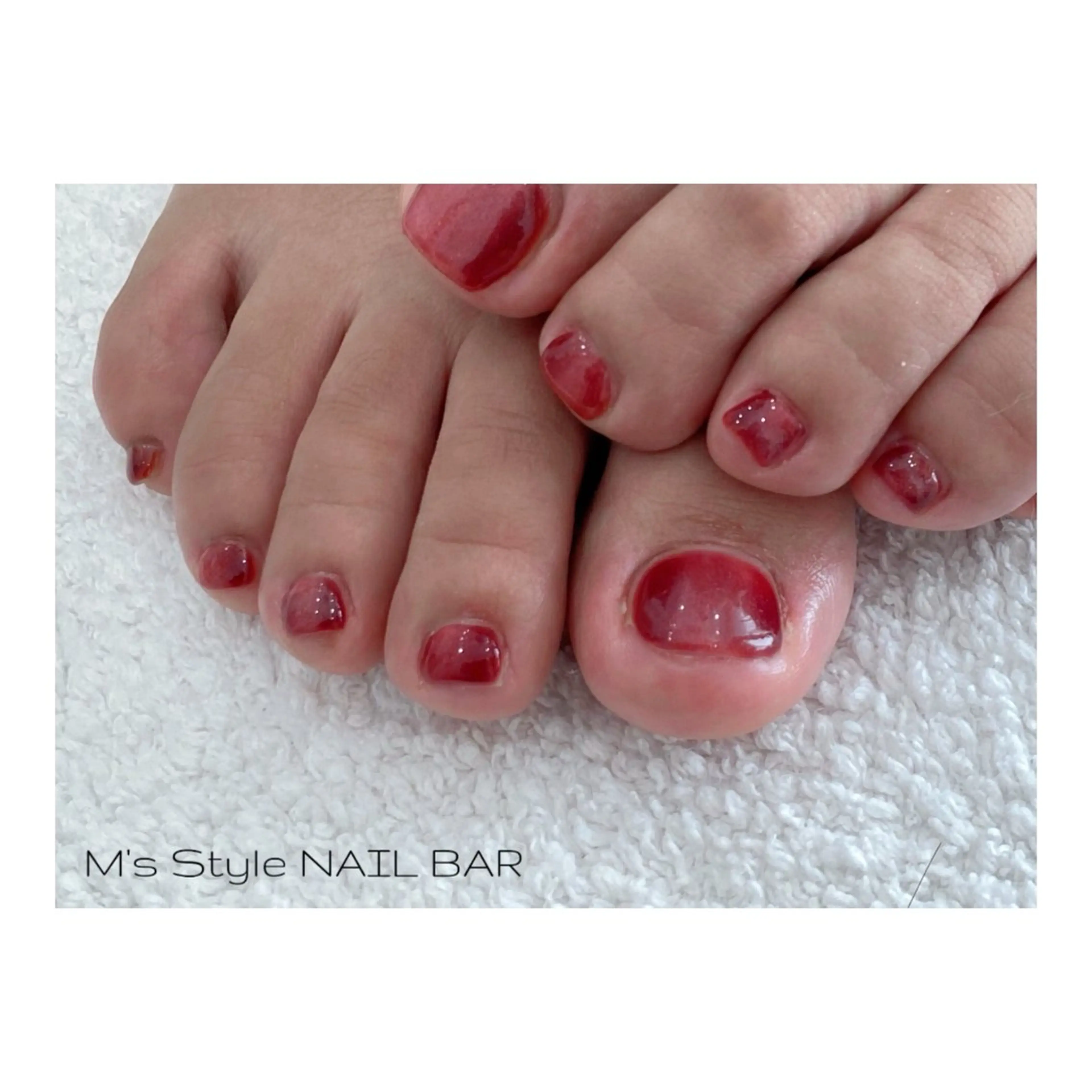 ネイル 成人式 フットネイル フレンチネイル ジェルネイル 韓国ネイル フットネイル M's Style NAIL BARのネイルデザイン