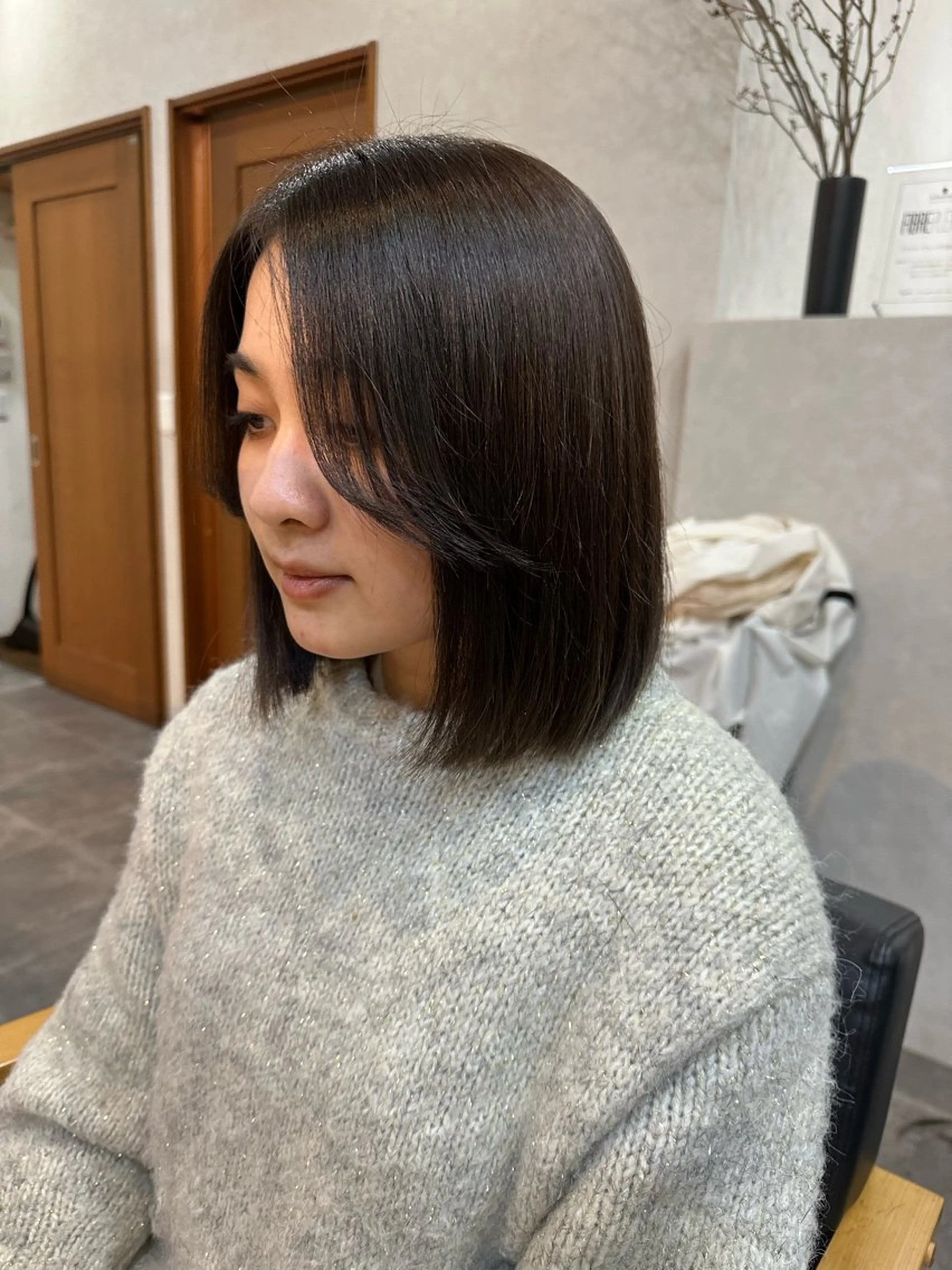 ミディアム 𝑭𝒖𝒌𝒂🩶 モテ髪×透明感カラーのヘアスタイル