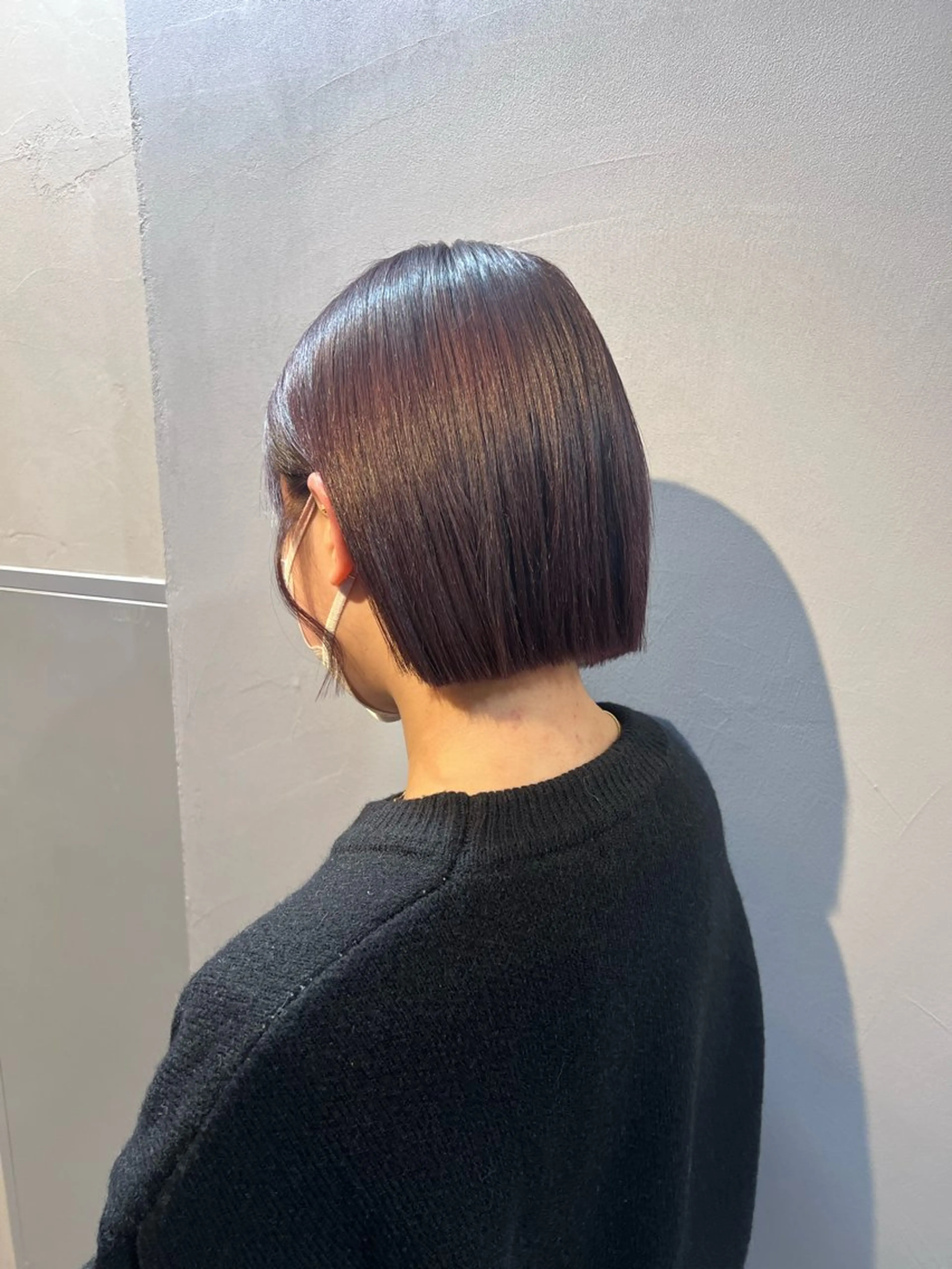 ショート カラー 切りっぱなしボブ ボブ 神戸ボブ✂️ ioe三宮/田 伸佳のヘアスタイル