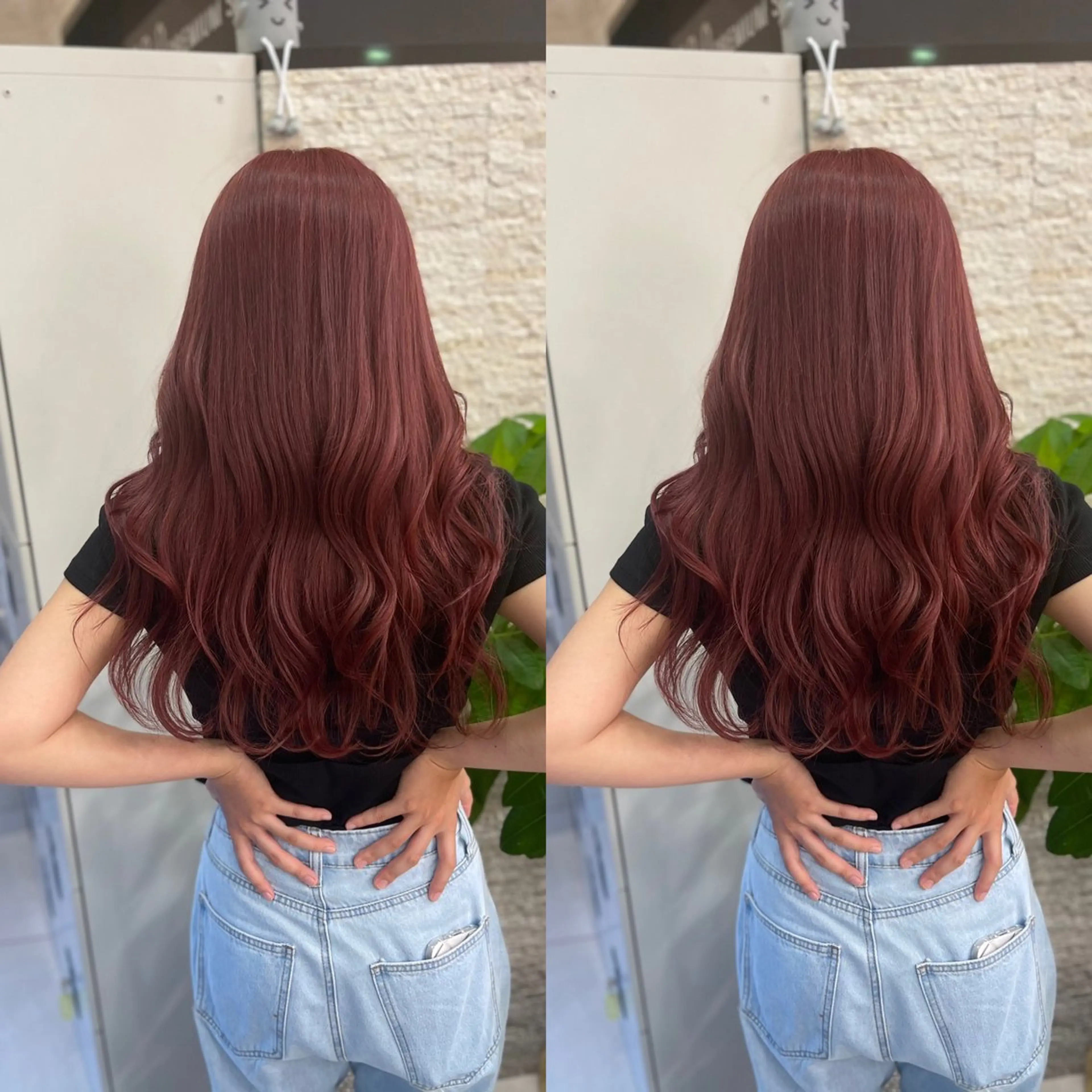 ロング カット ヘアカラー トリートメント Y Uのヘアスタイル